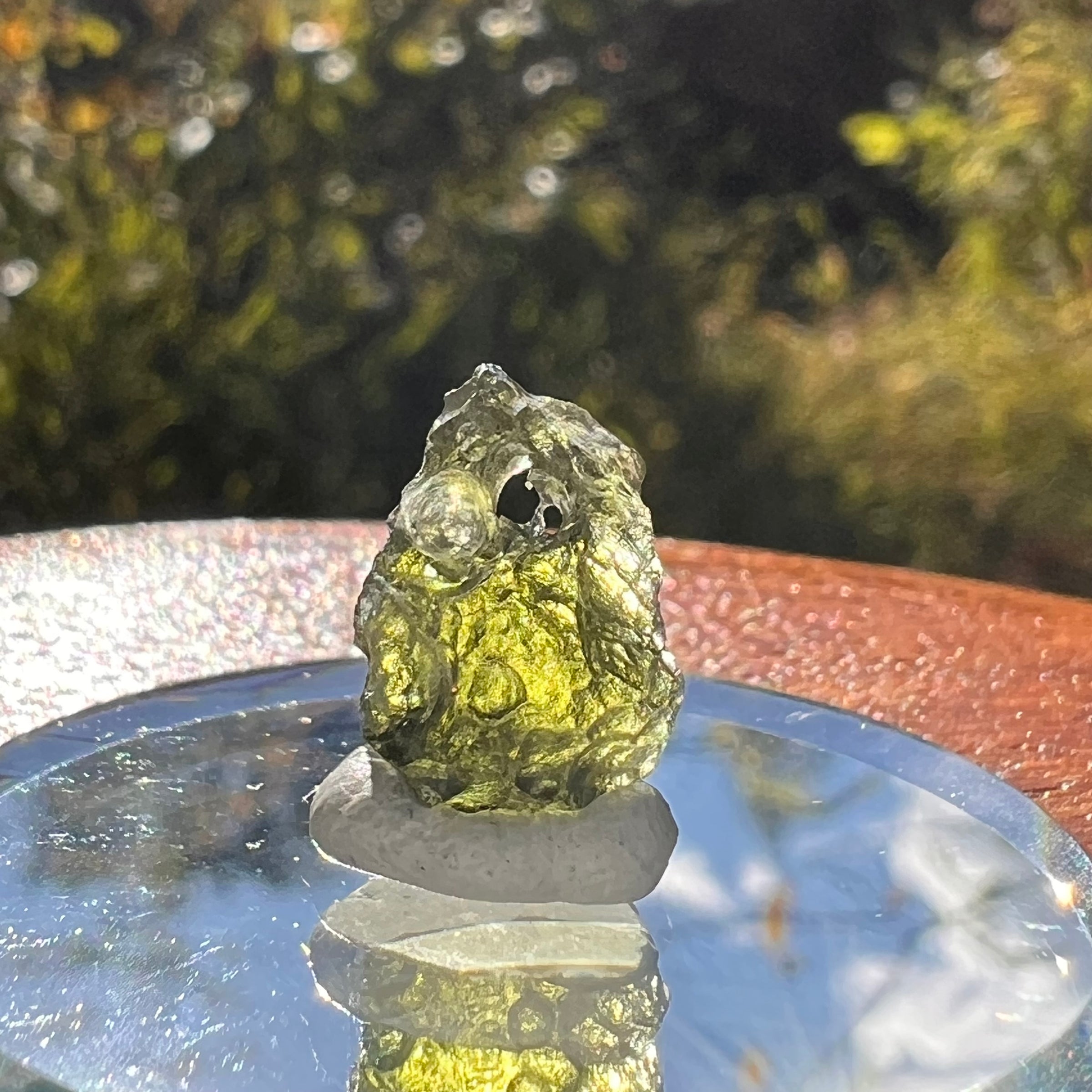 Moldavite 0.8 grams Natural Hole #2302-Moldavite Life