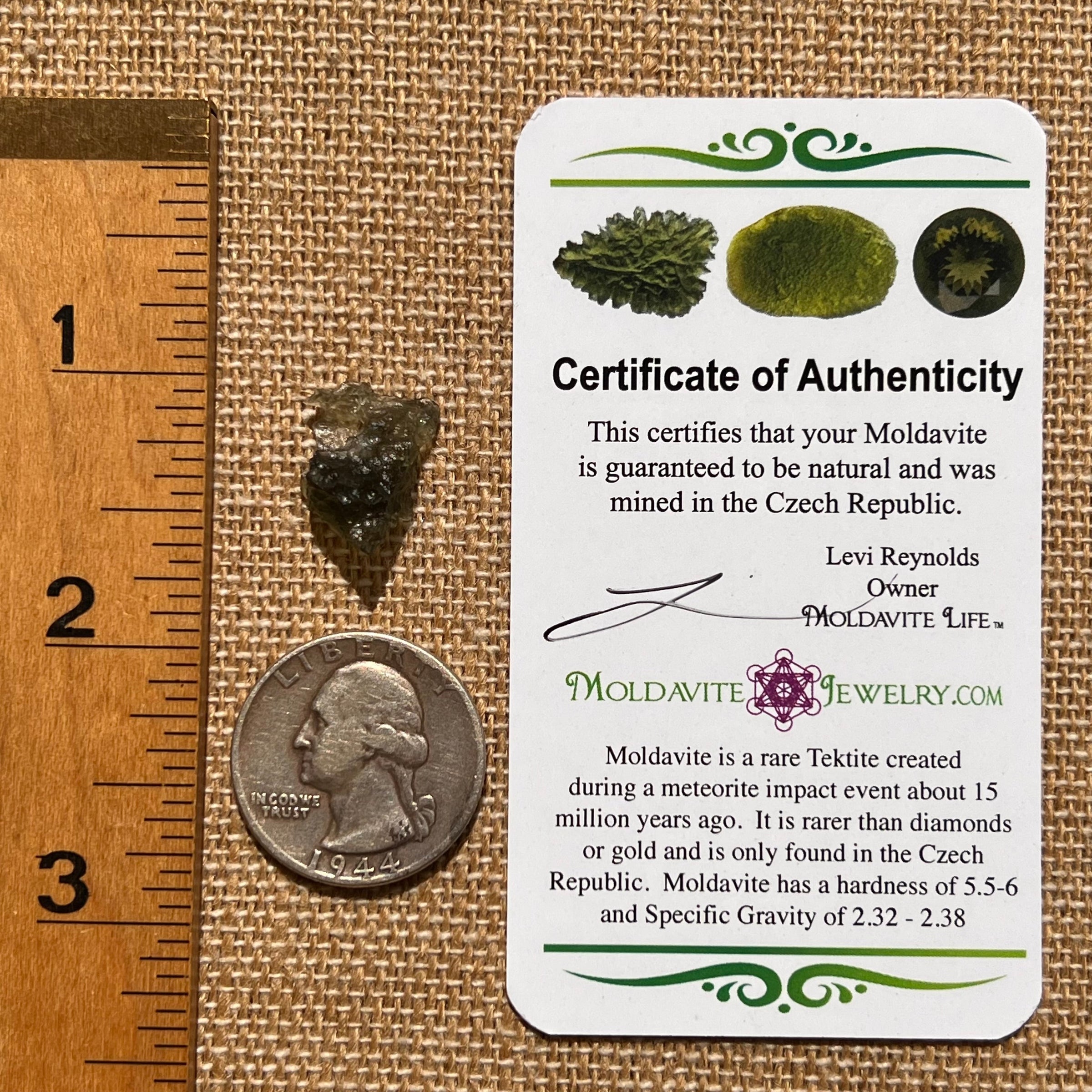 Moldavite 0.9 grams #1681-Moldavite Life