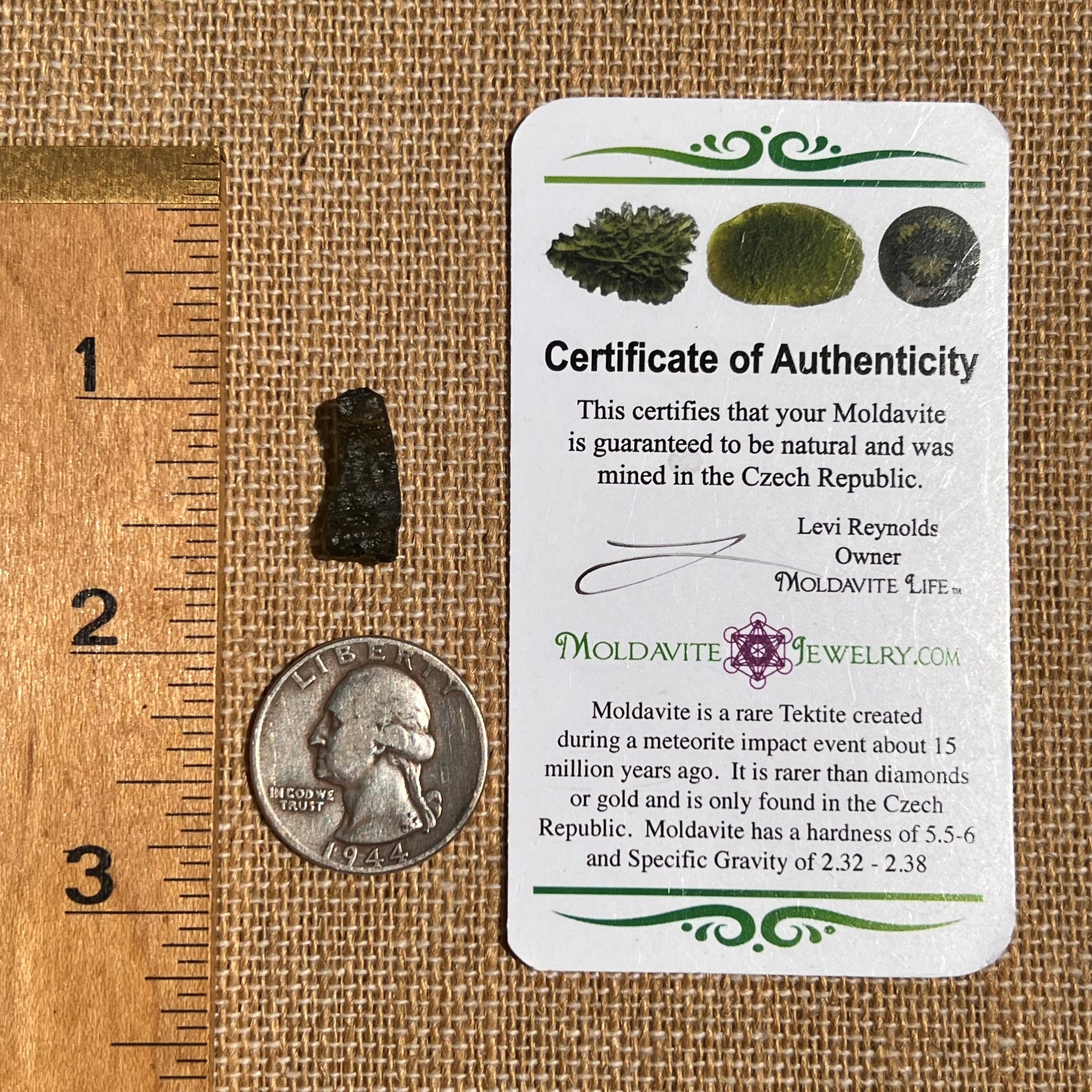 Moldavite 0.9 grams #1829-Moldavite Life