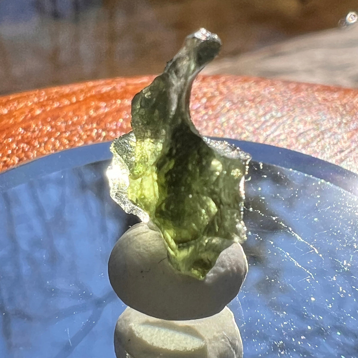 Moldavite 0.9 grams #1876-Moldavite Life
