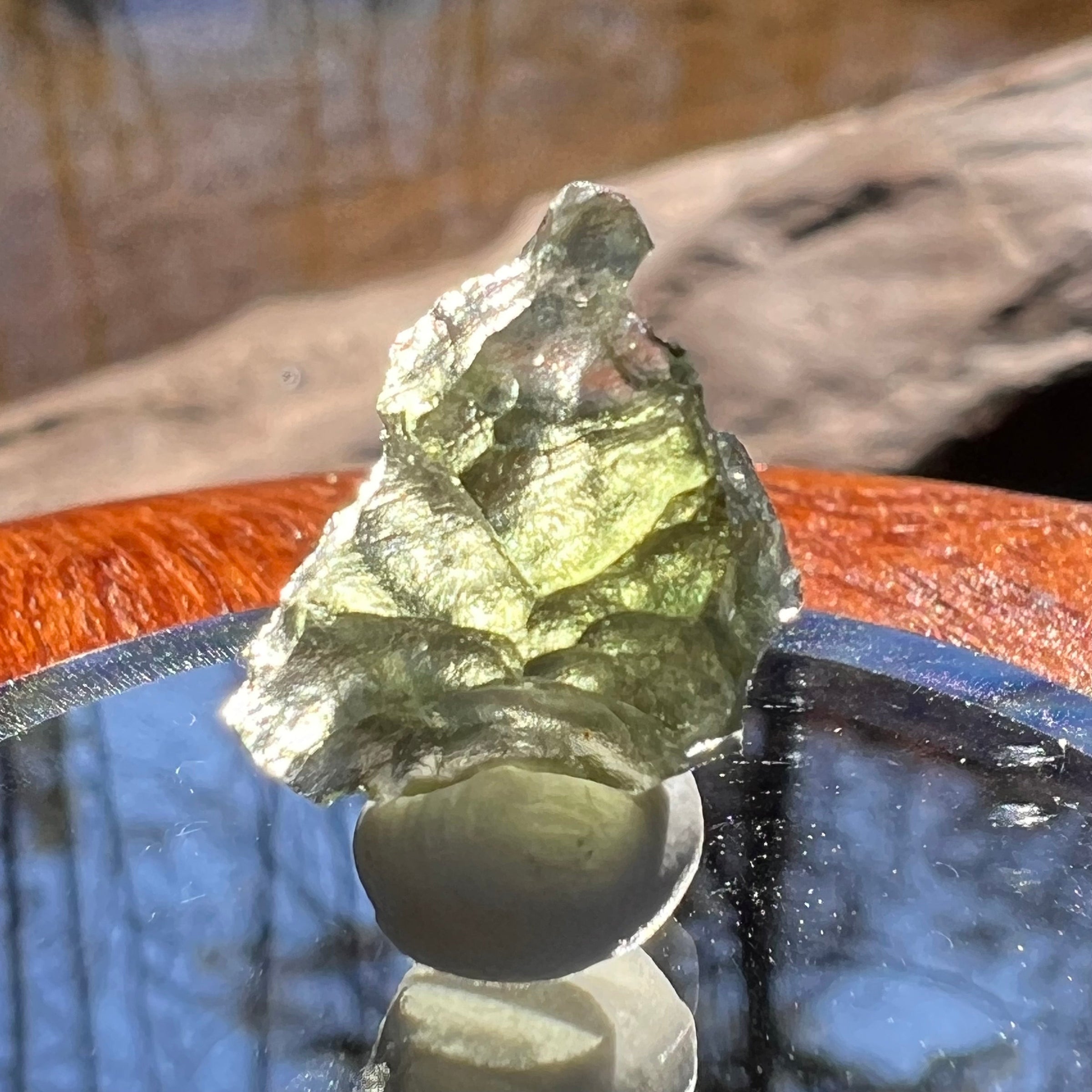 Moldavite 0.9 grams #1876-Moldavite Life