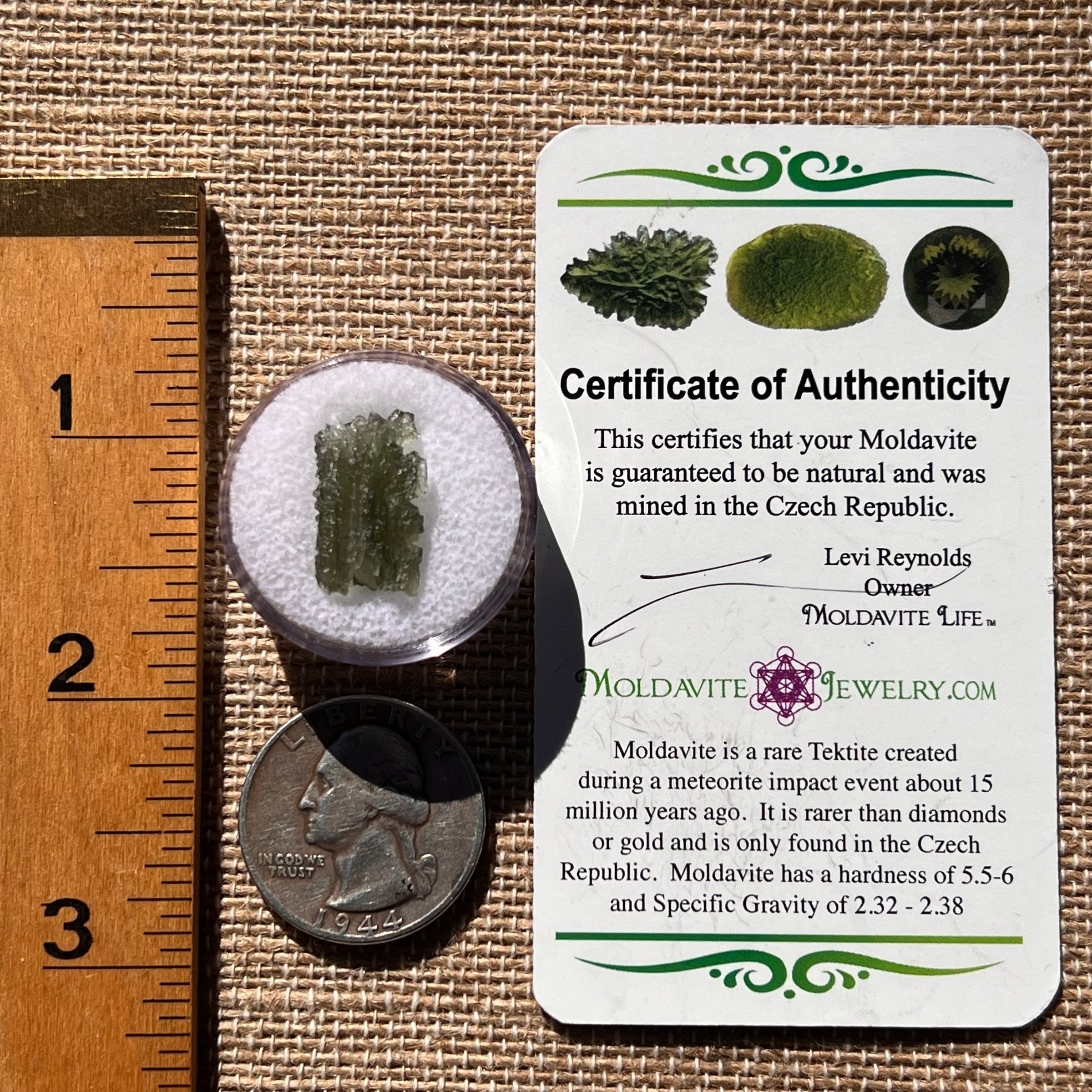 Moldavite 0.9 grams #1884-Moldavite Life