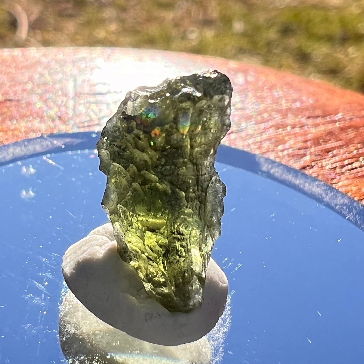 Moldavite 0.9 grams #1985-Moldavite Life