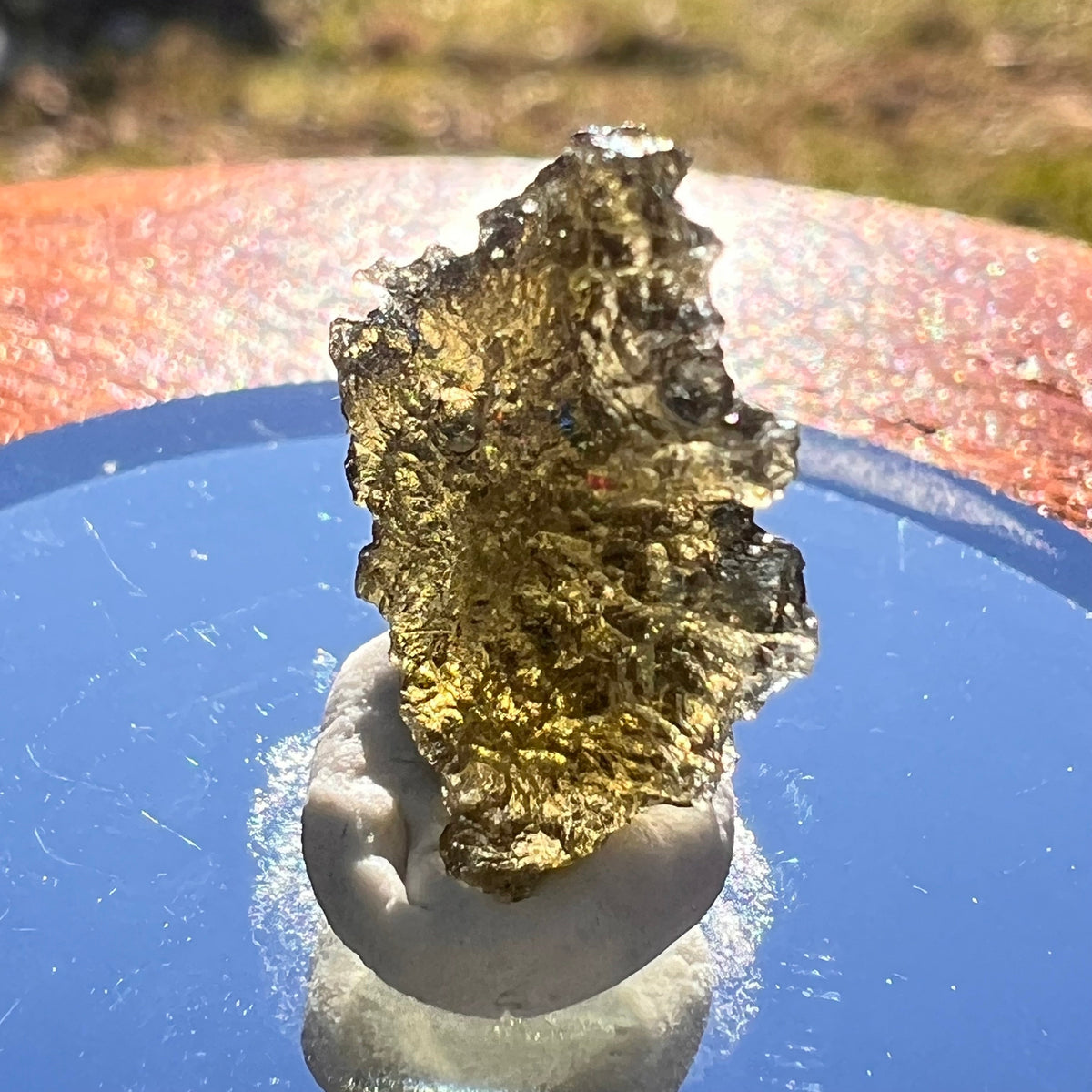 Moldavite 0.9 grams #1987-Moldavite Life