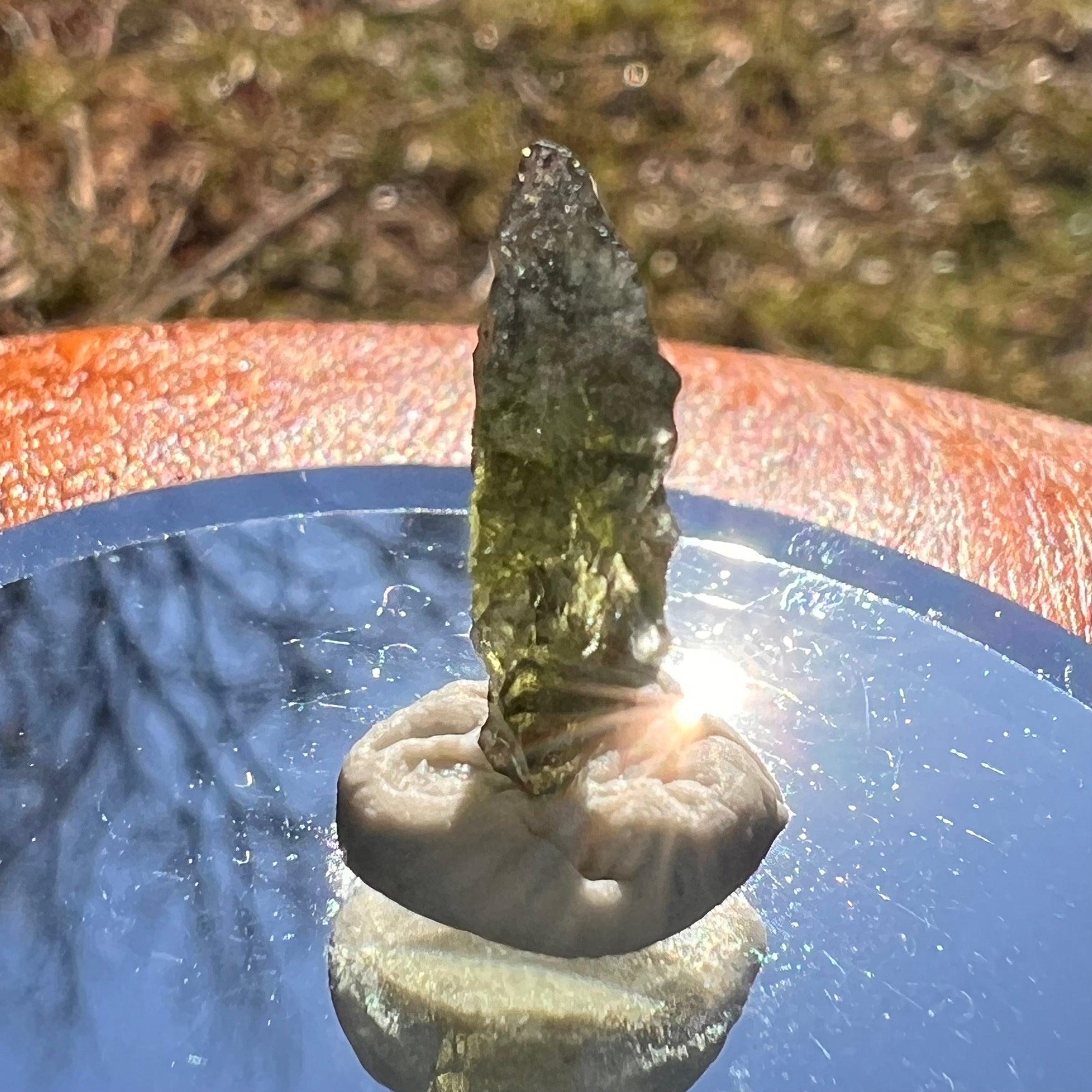 Moldavite 0.9 grams #1988-Moldavite Life