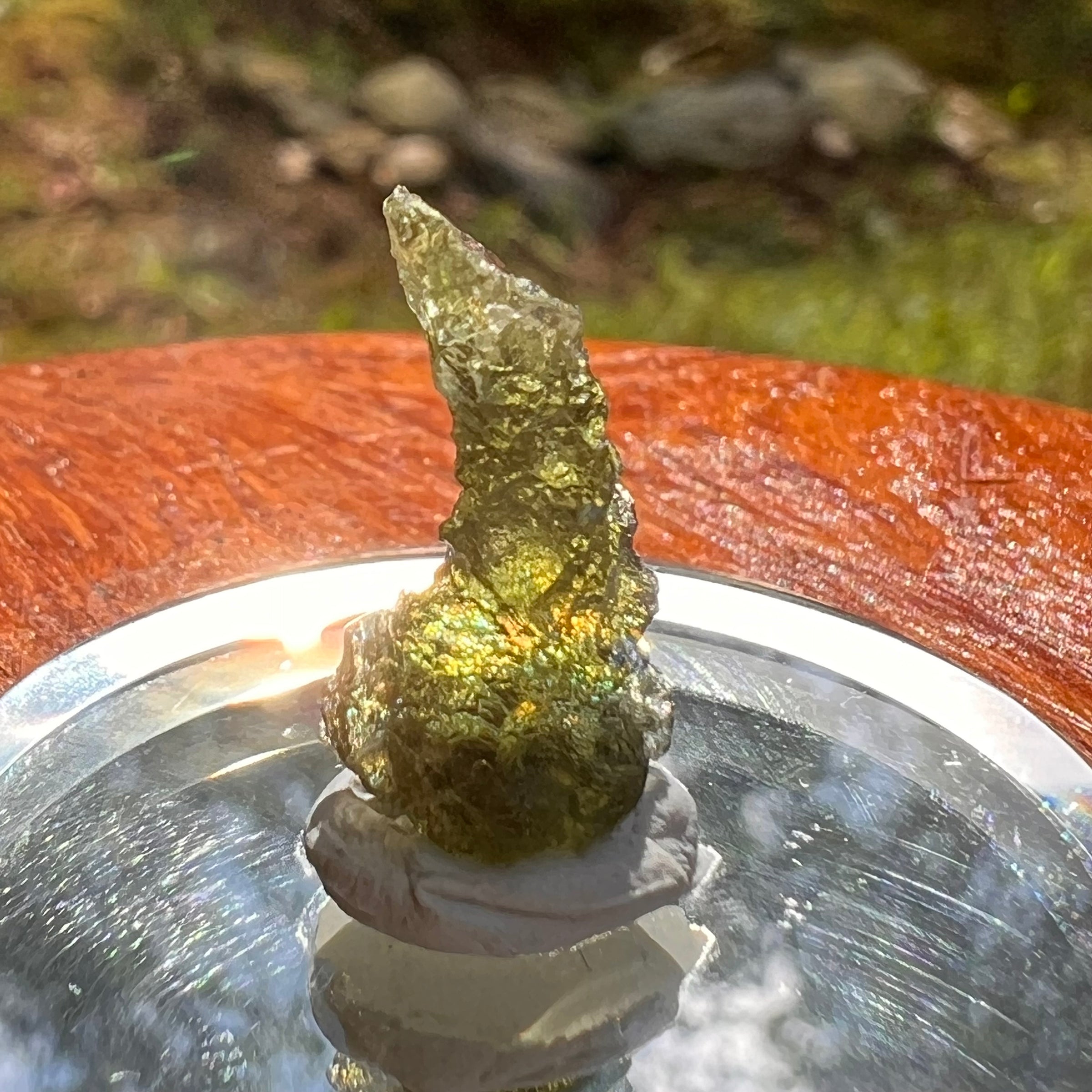 Moldavite 0.9 grams #2076-Moldavite Life