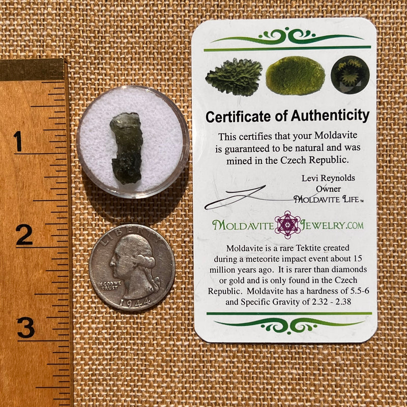 Moldavite 0.9 grams #2076-Moldavite Life