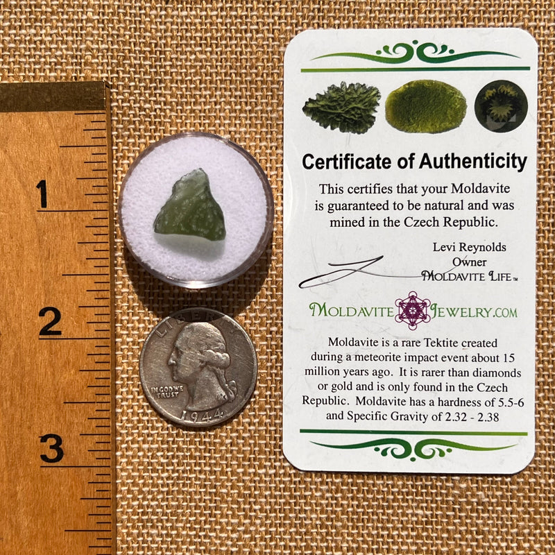 Moldavite 0.9 grams #2080-Moldavite Life