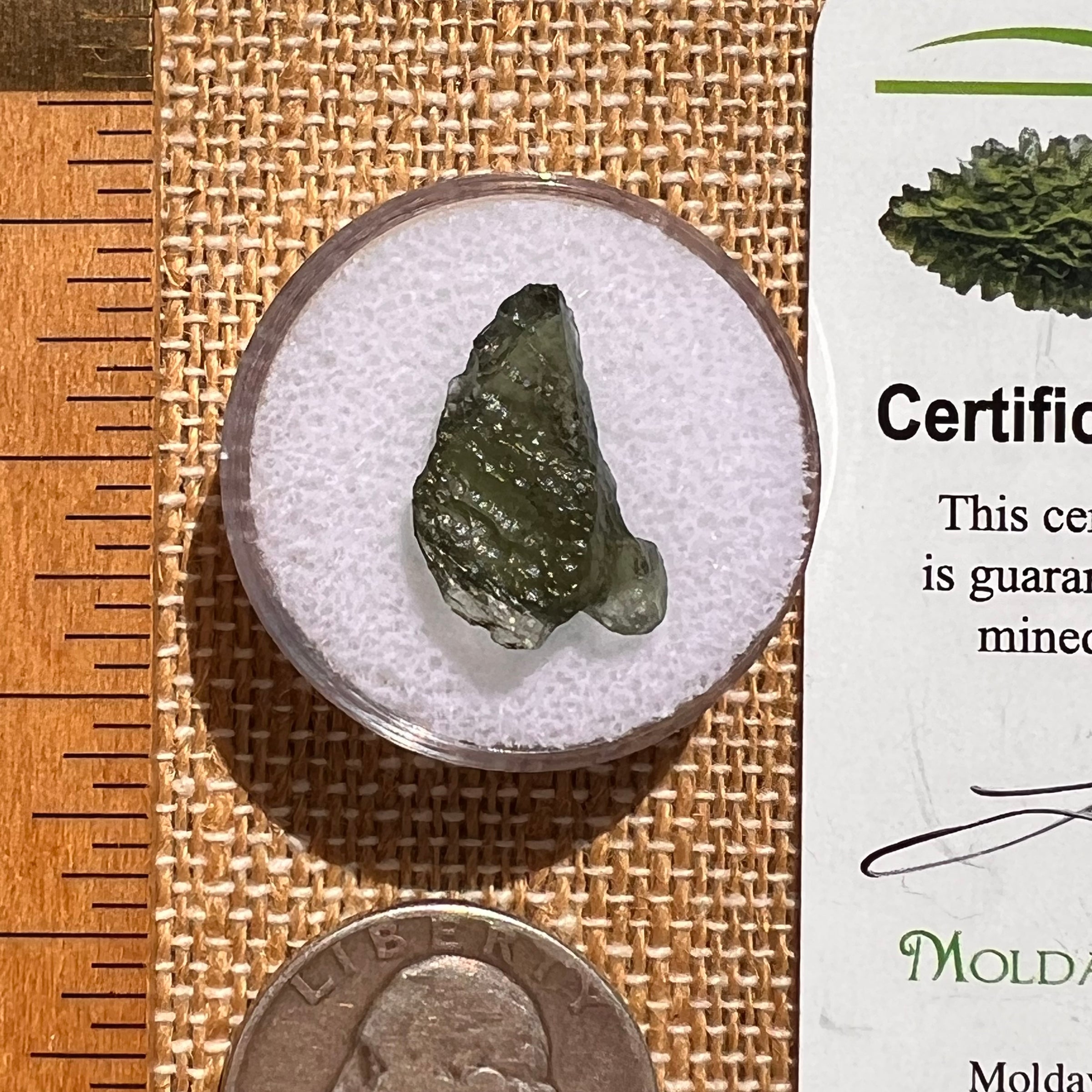 Moldavite 0.9 grams #2087-Moldavite Life