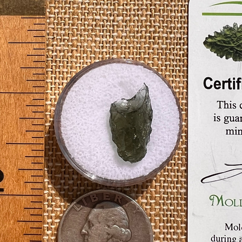 Moldavite 0.9 grams #2095-Moldavite Life