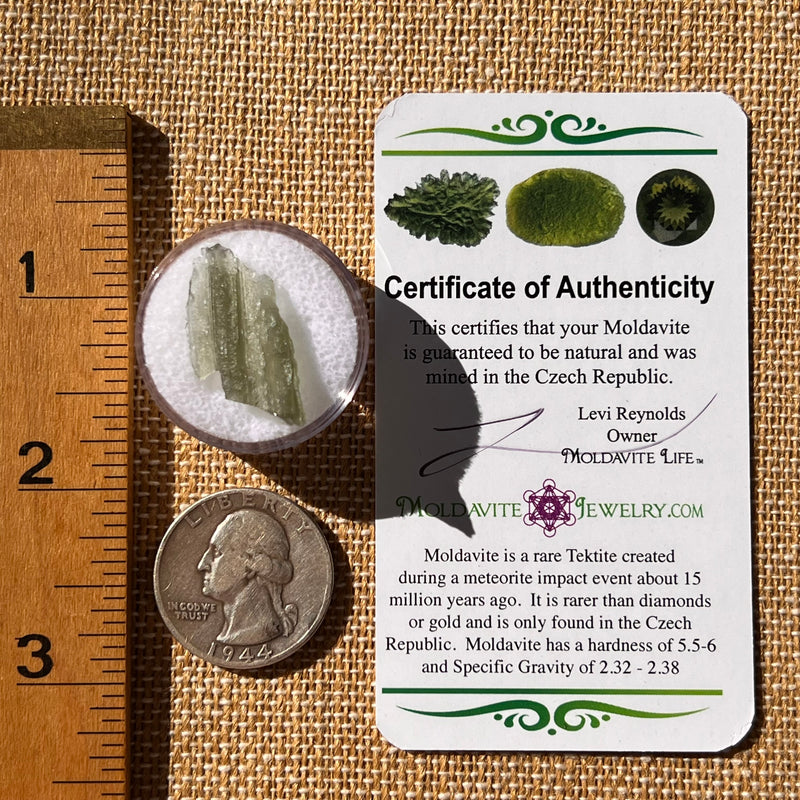 Moldavite 0.9 grams #2241-Moldavite Life