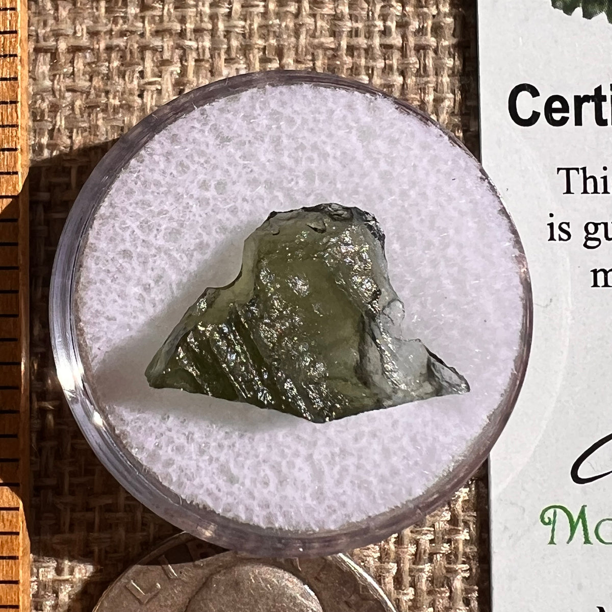 Moldavite 0.9 grams #2329-Moldavite Life