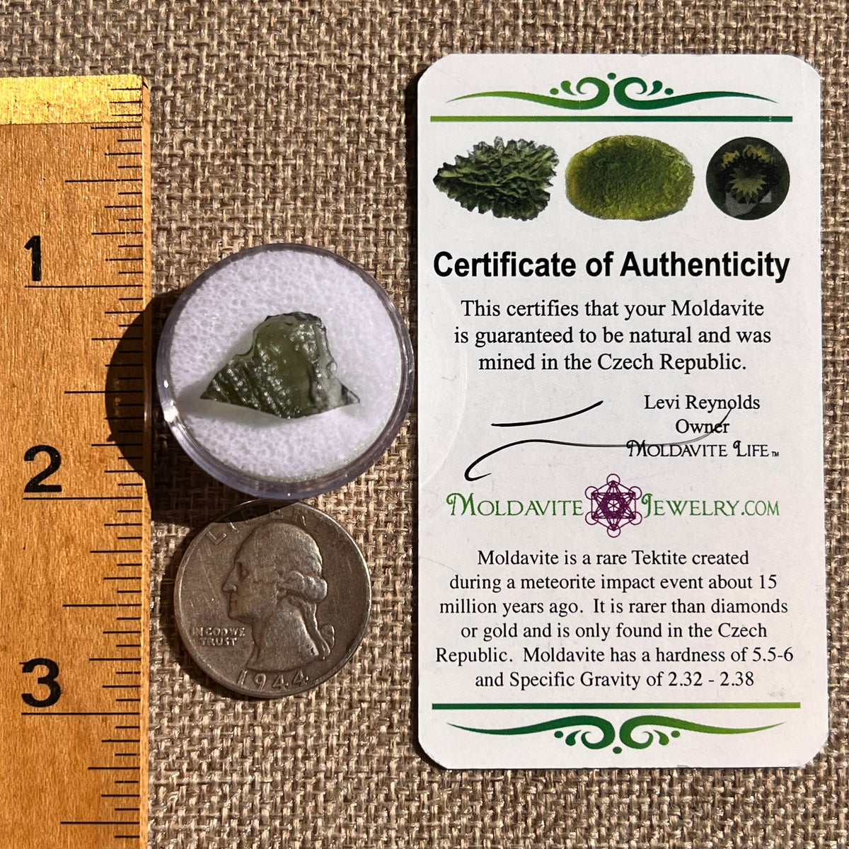 Moldavite 0.9 grams #2329-Moldavite Life