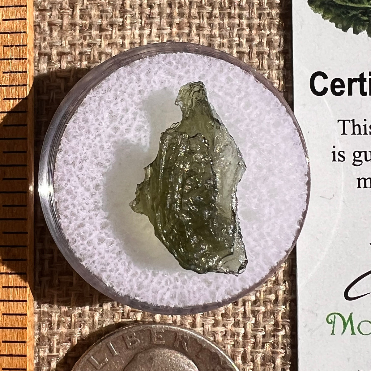 Moldavite 0.9 grams #2350-Moldavite Life