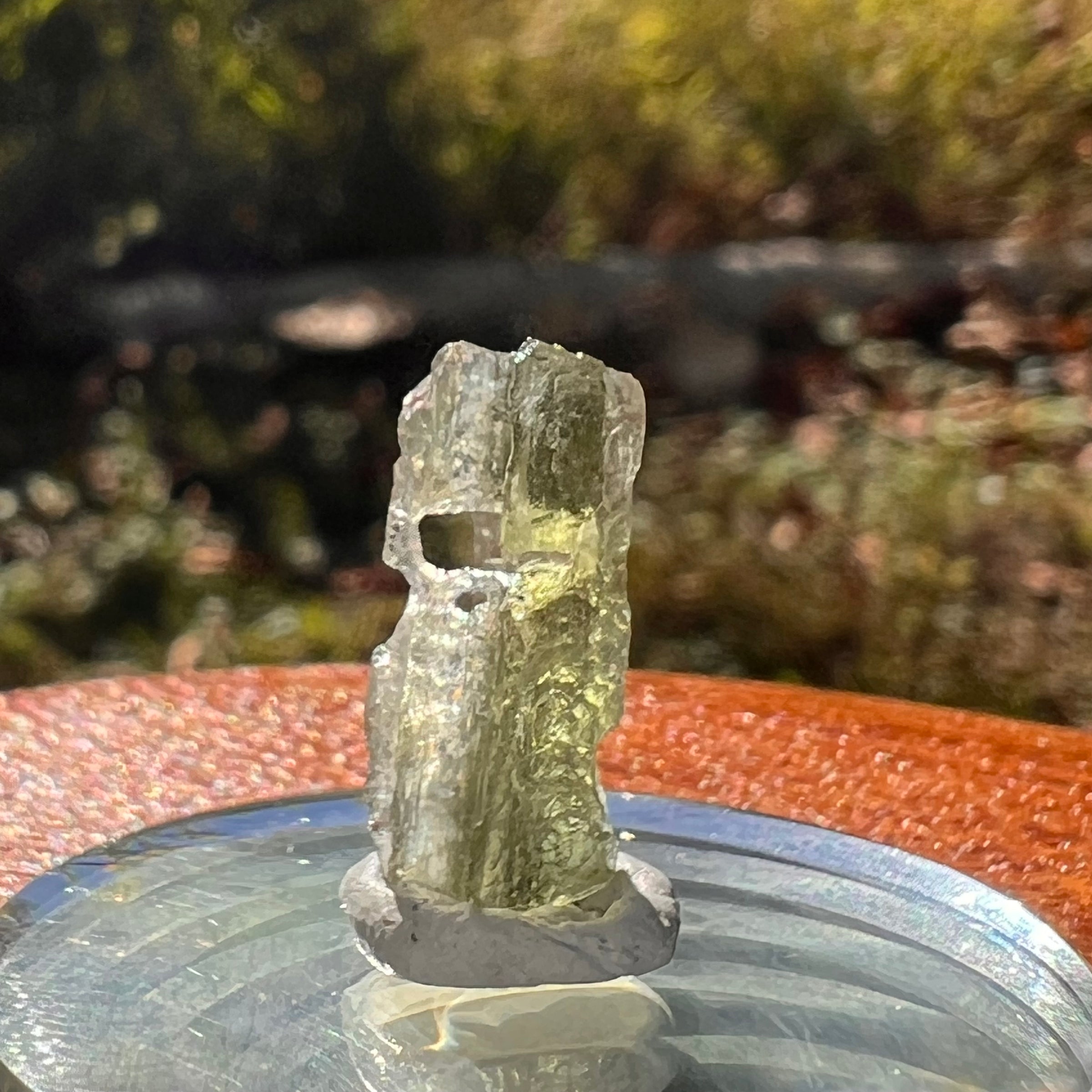 Moldavite 0.9 grams Natural Hole #2300-Moldavite Life