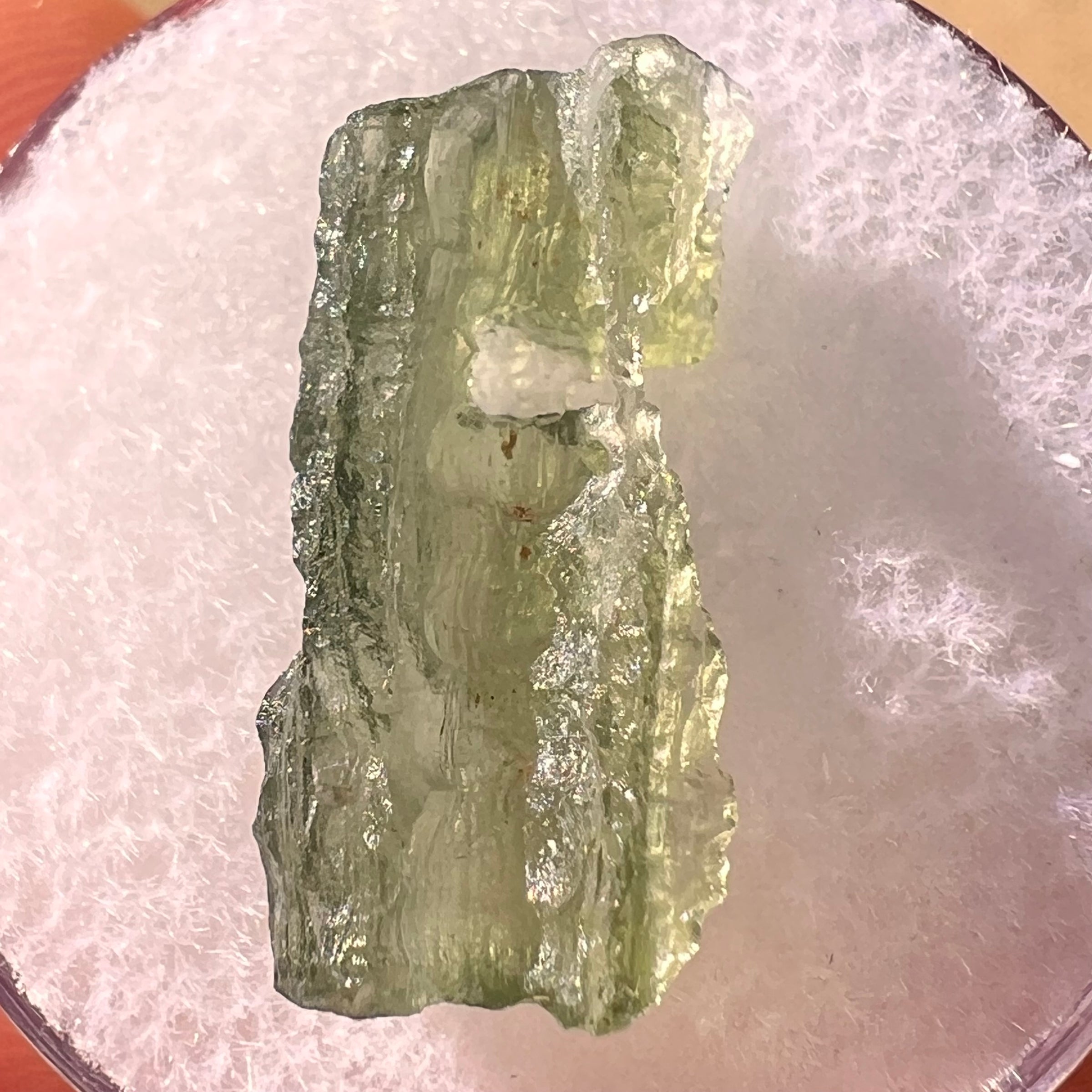 Moldavite 0.9 grams Natural Hole #2300-Moldavite Life