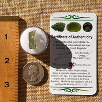 Moldavite 0.9 grams Natural Hole #2300-Moldavite Life