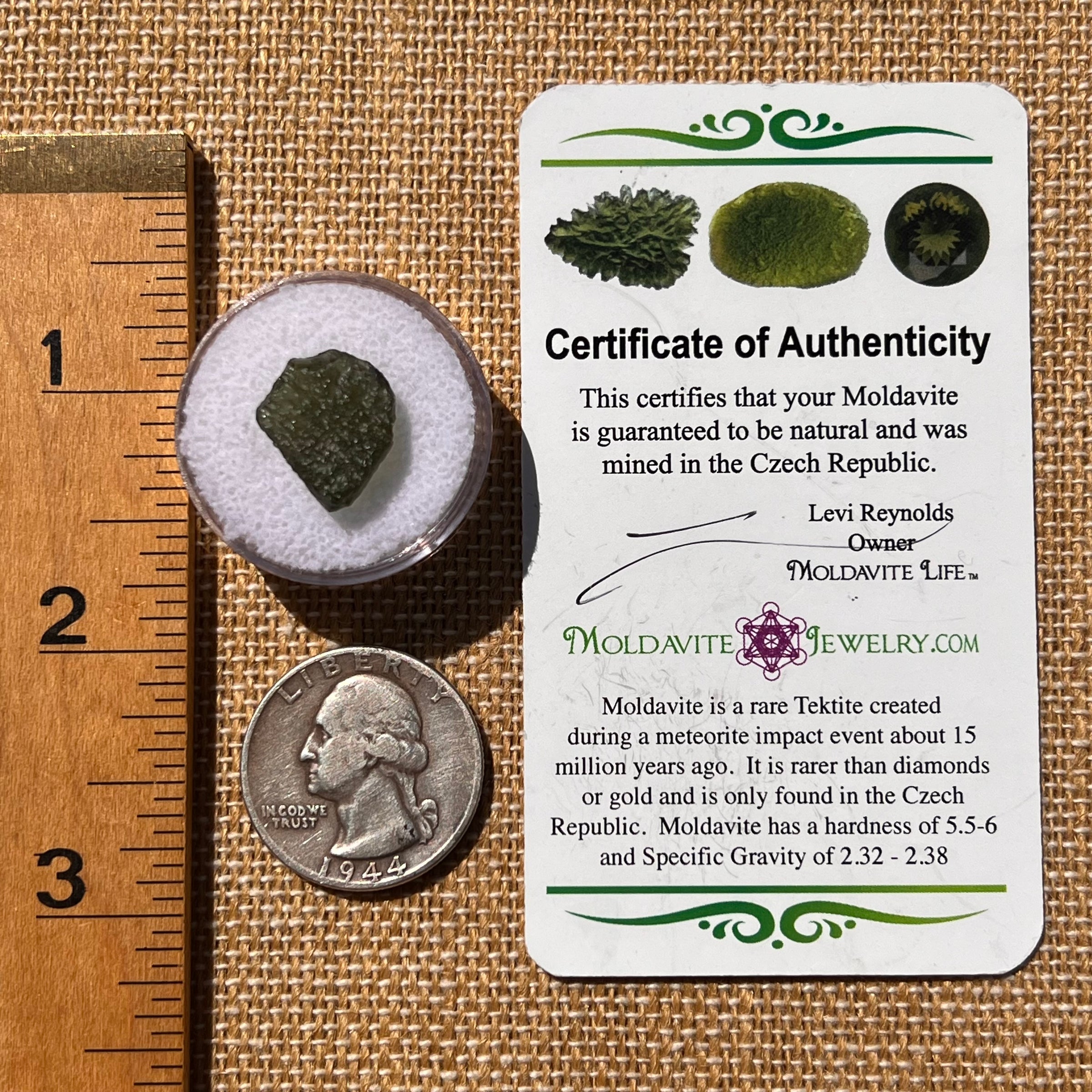 Moldavite 1 gram #1999-Moldavite Life