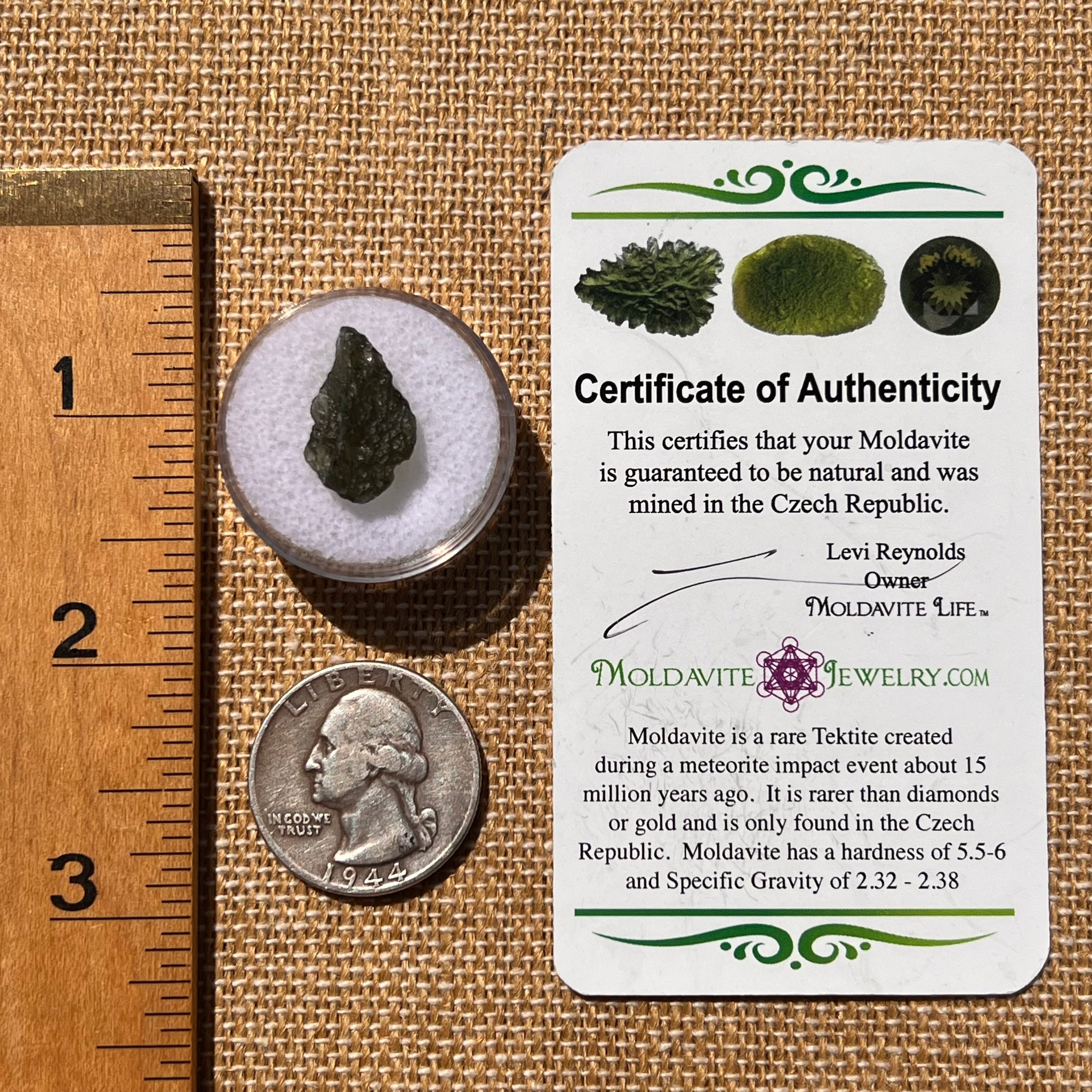 Moldavite 1 gram #2012-Moldavite Life