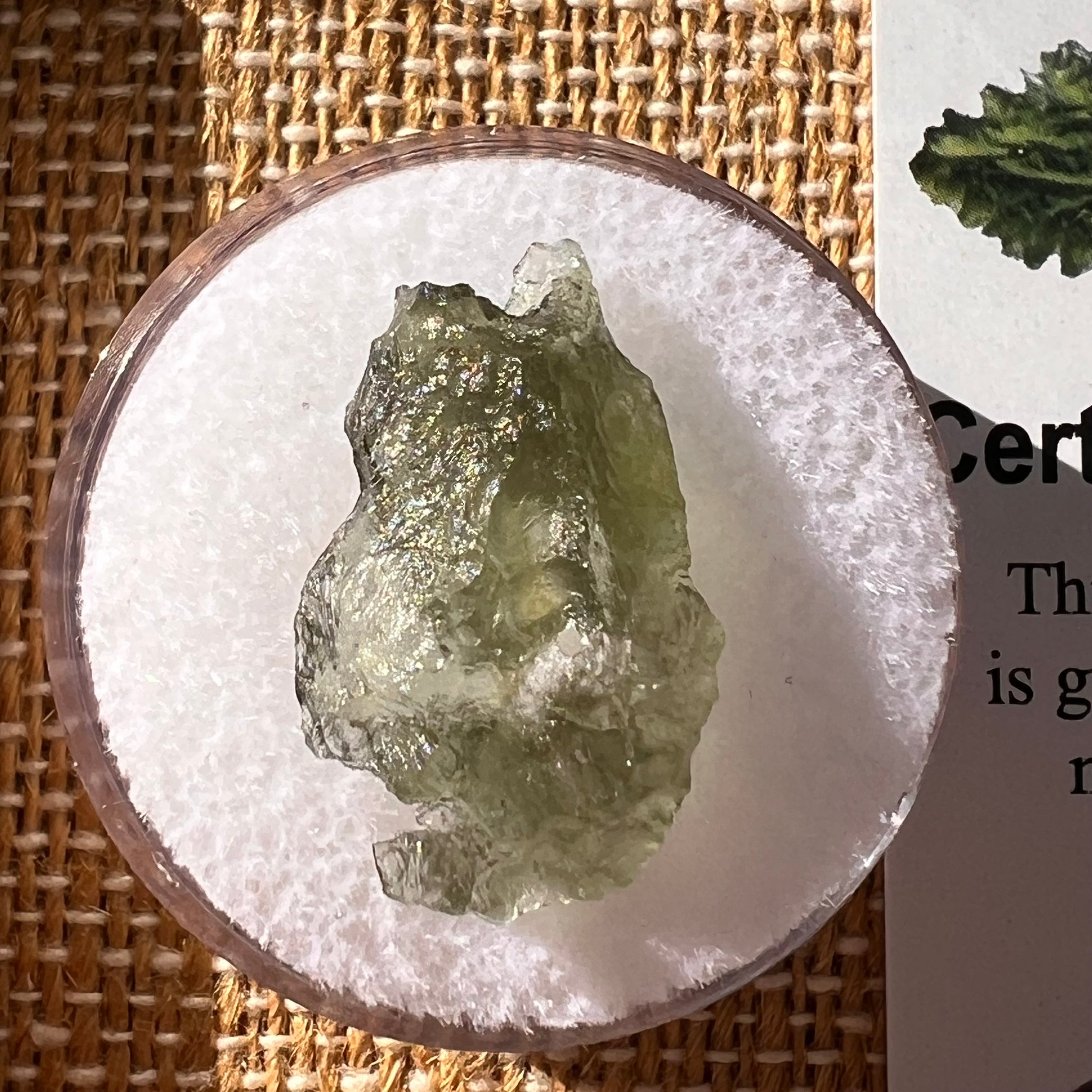Moldavite 1 gram Natural Hole #2297-Moldavite Life