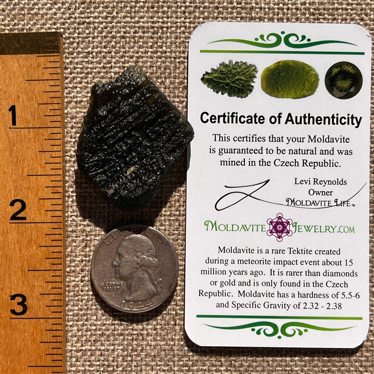 Moldavite 13.3 grams #2408-Moldavite Life