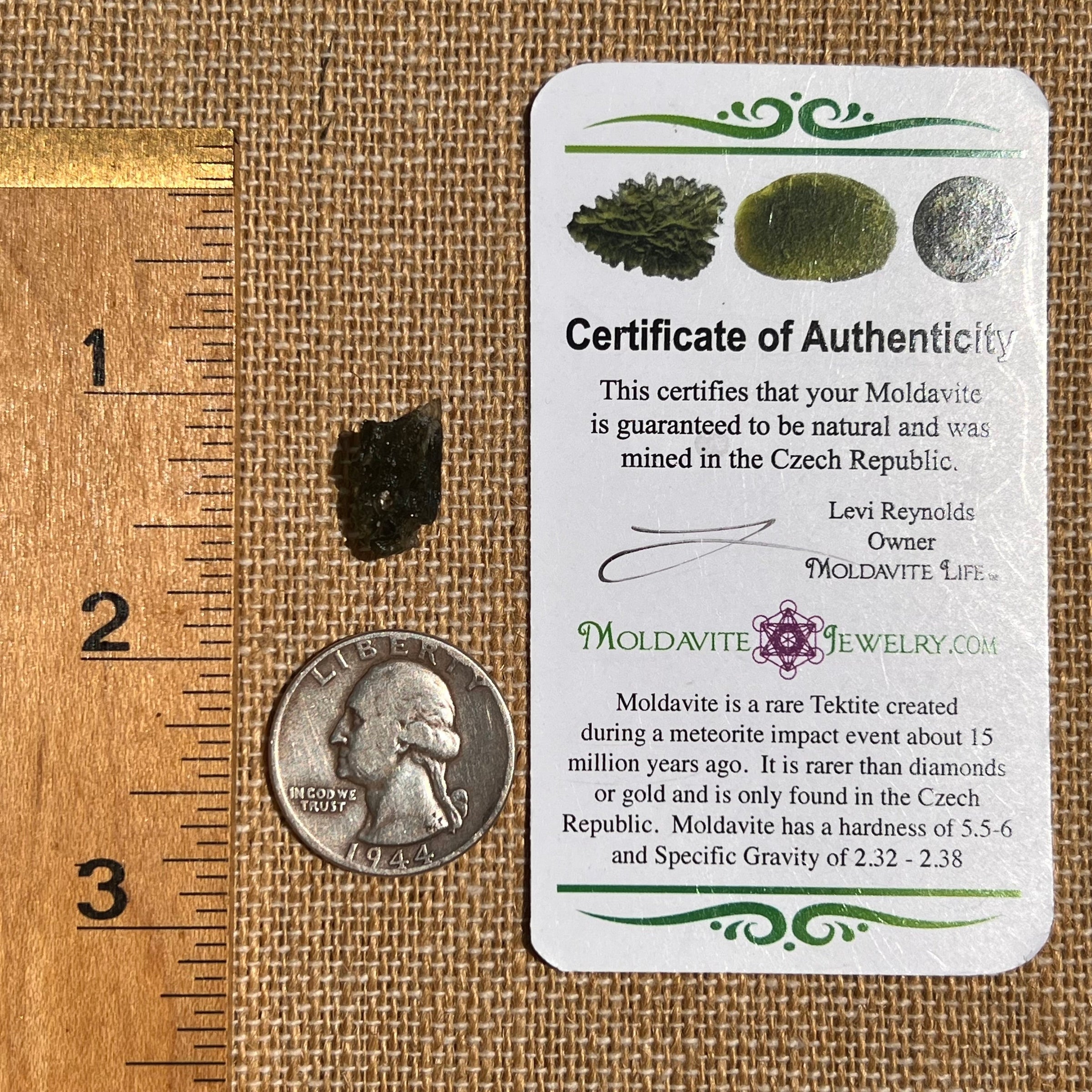 Moldavite 1.0 grams #1817-Moldavite Life