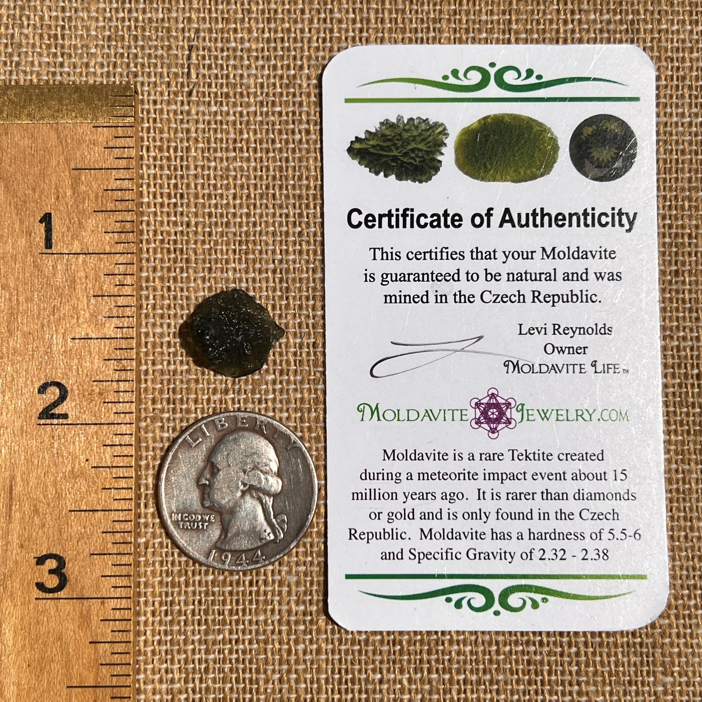 Moldavite 1.0 grams #1826-Moldavite Life