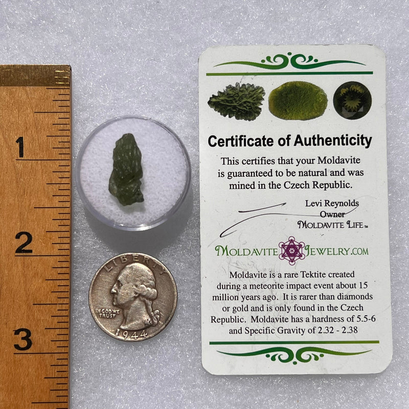 Moldavite 1.0 grams #1836-Moldavite Life