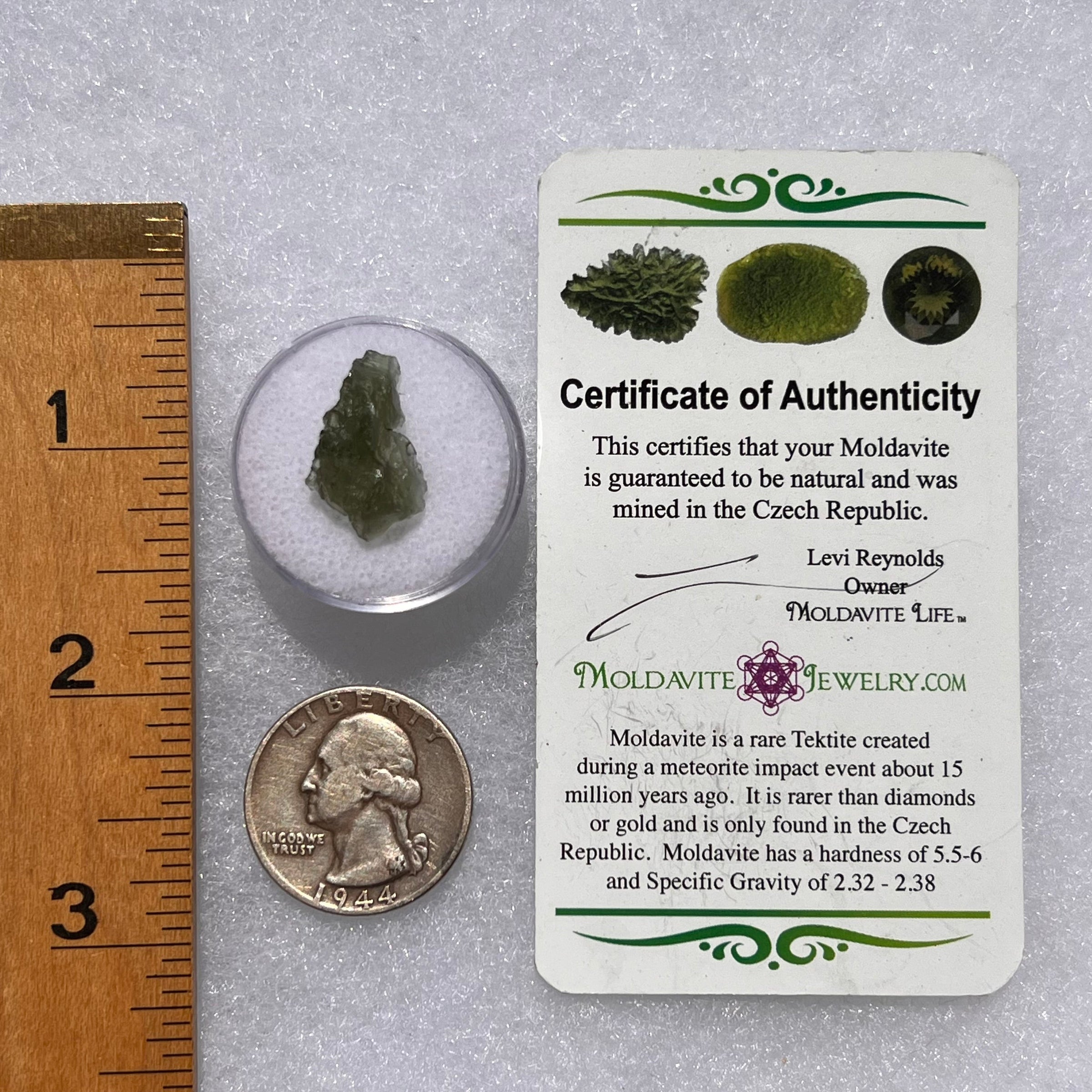 Moldavite 1.0 grams #1838-Moldavite Life