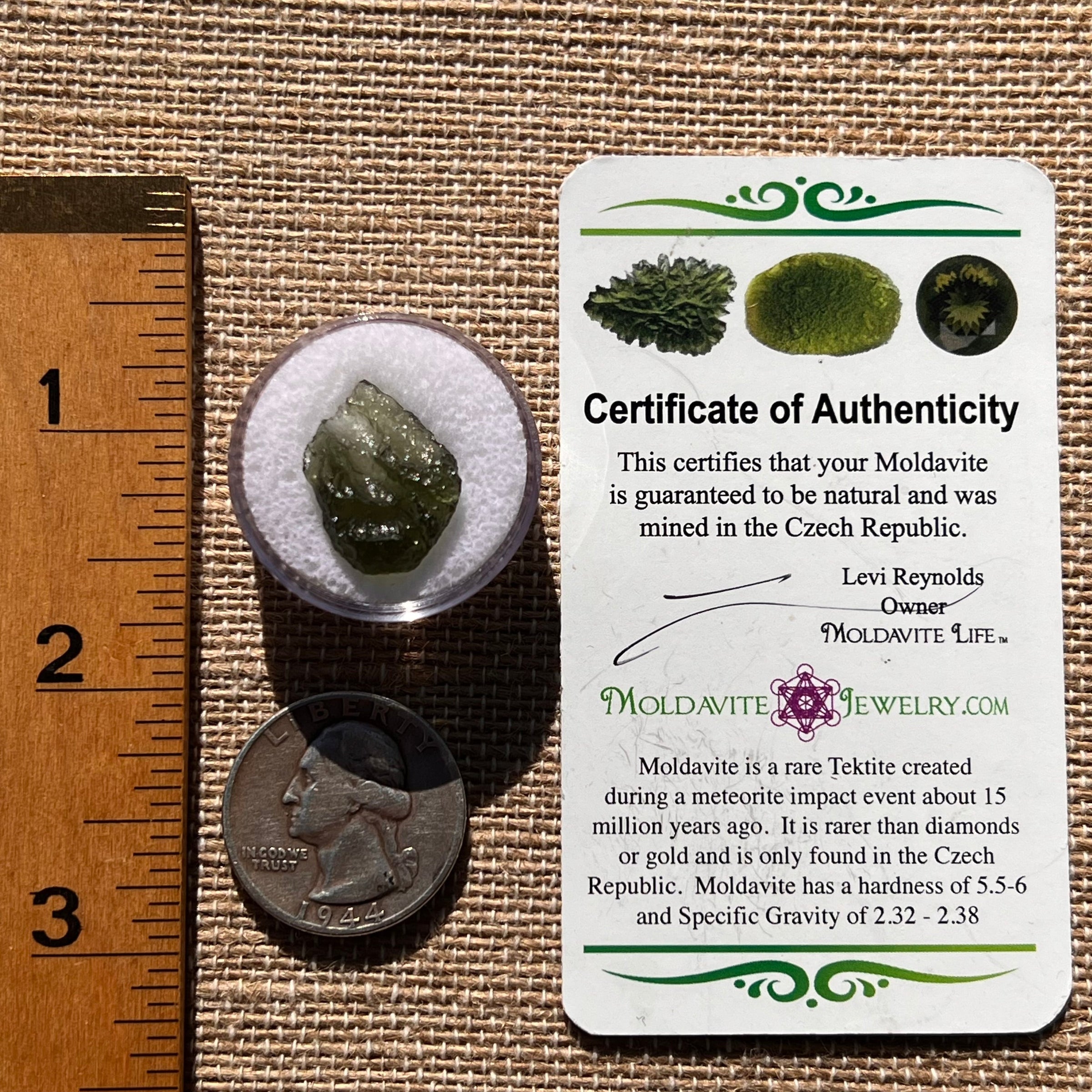 Moldavite 1.1 grams #1906-Moldavite Life