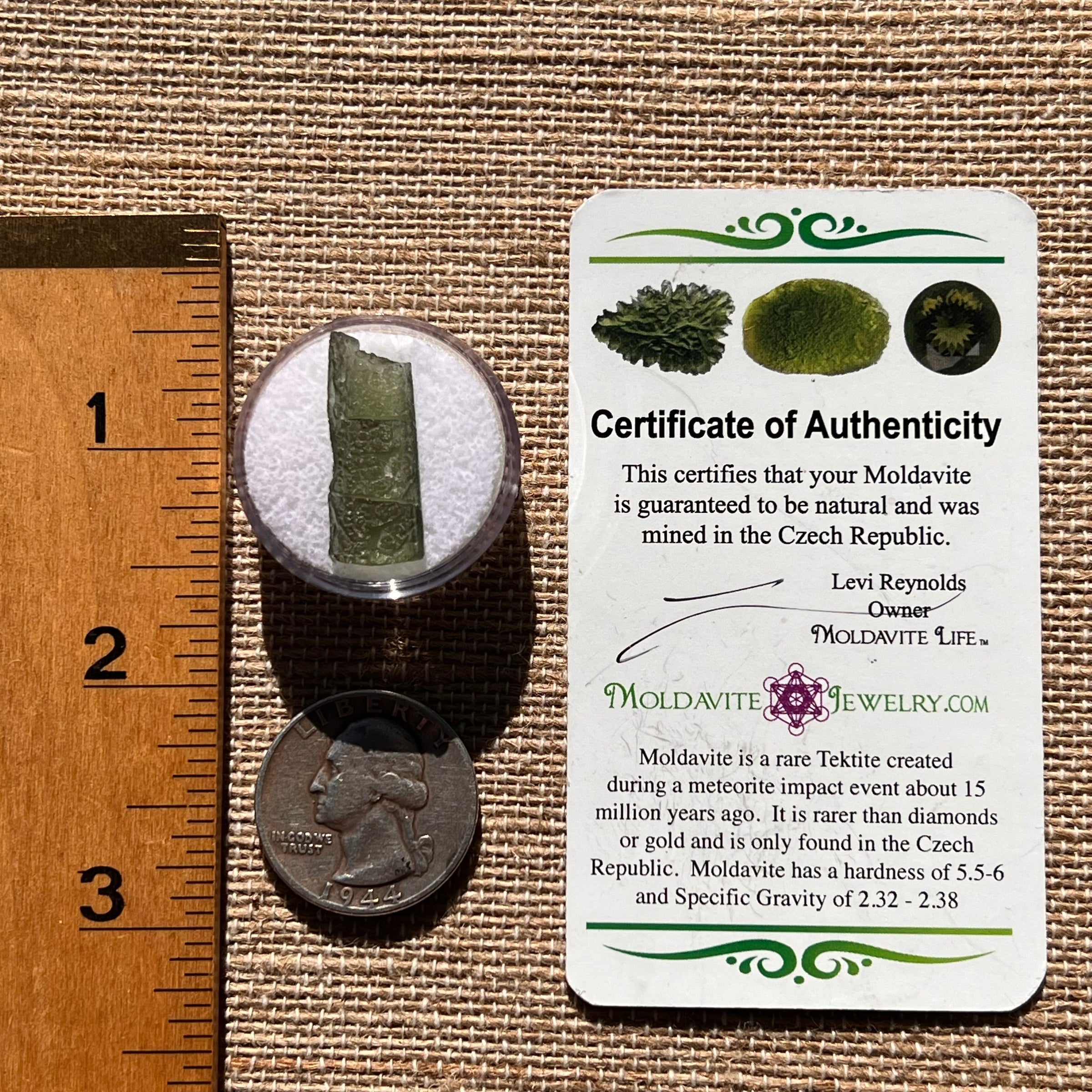 Moldavite 1.1 grams #1920-Moldavite Life