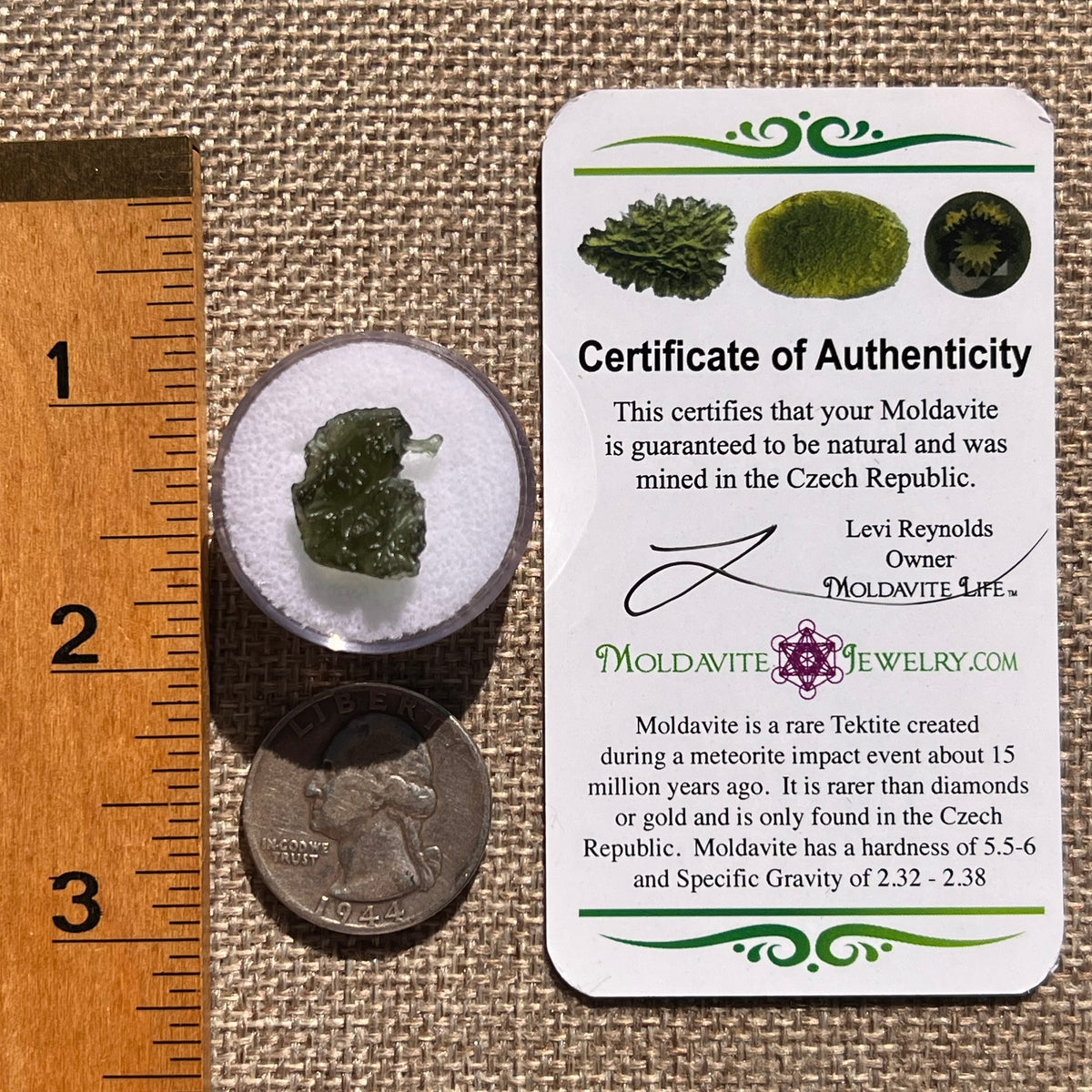 Moldavite 1.1 grams #2372-Moldavite Life