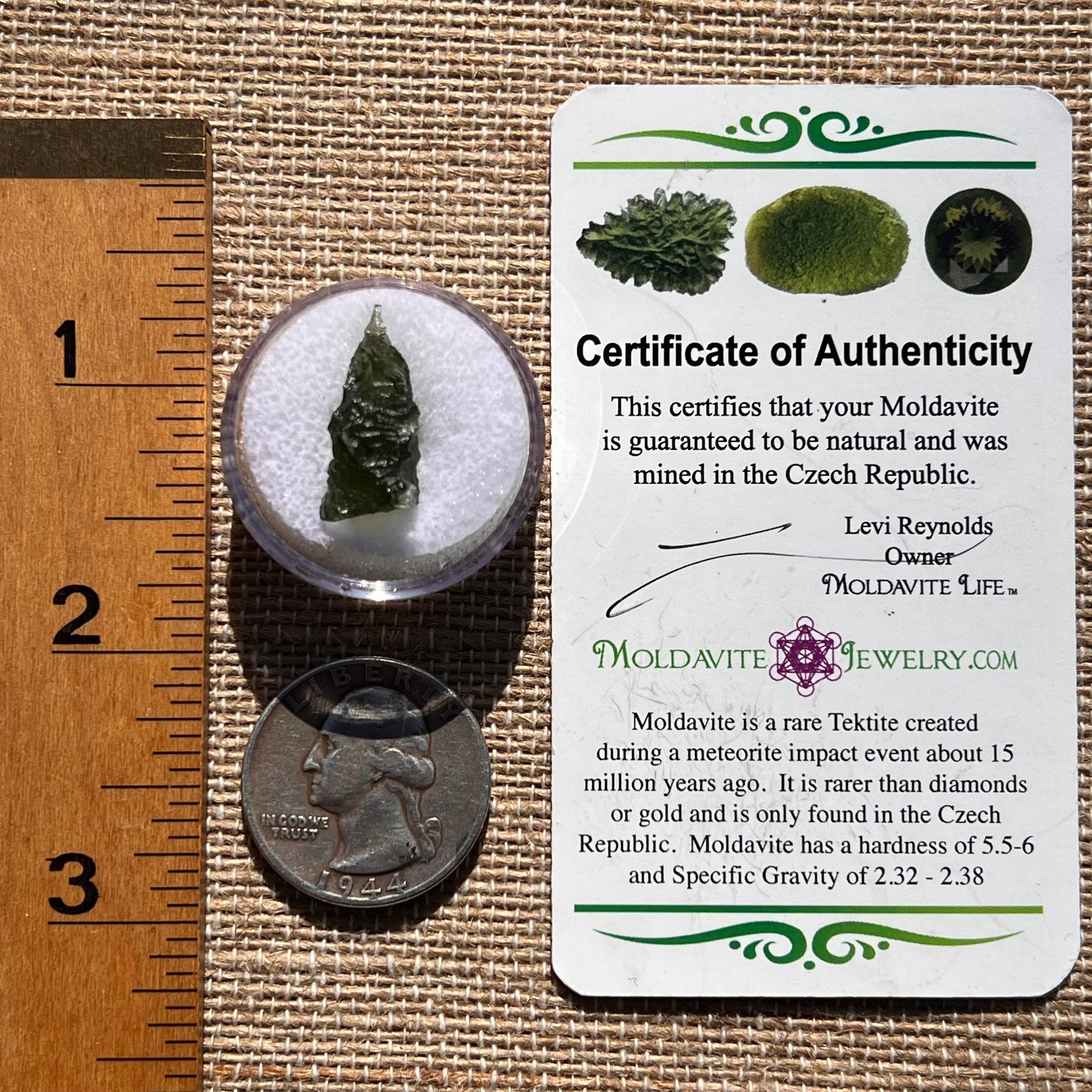 Moldavite 1.2 grams #1896-Moldavite Life