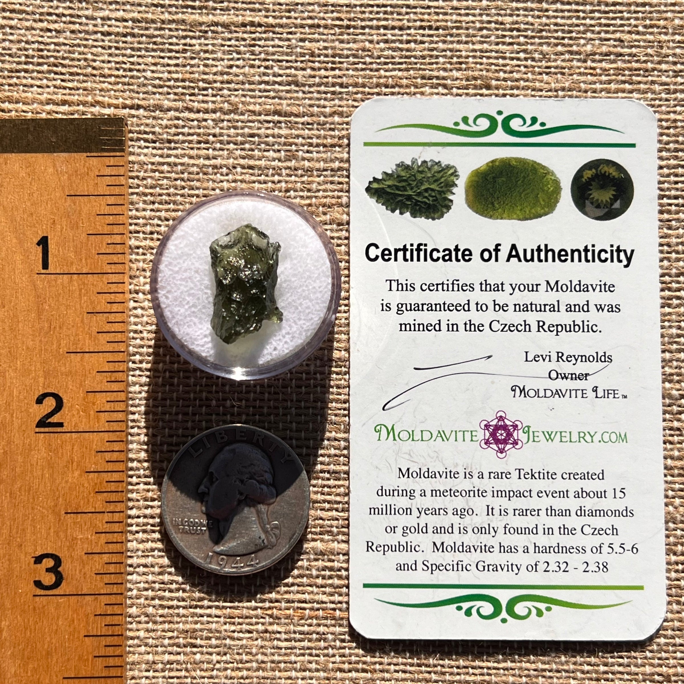 Moldavite 1.2 grams #1989-Moldavite Life