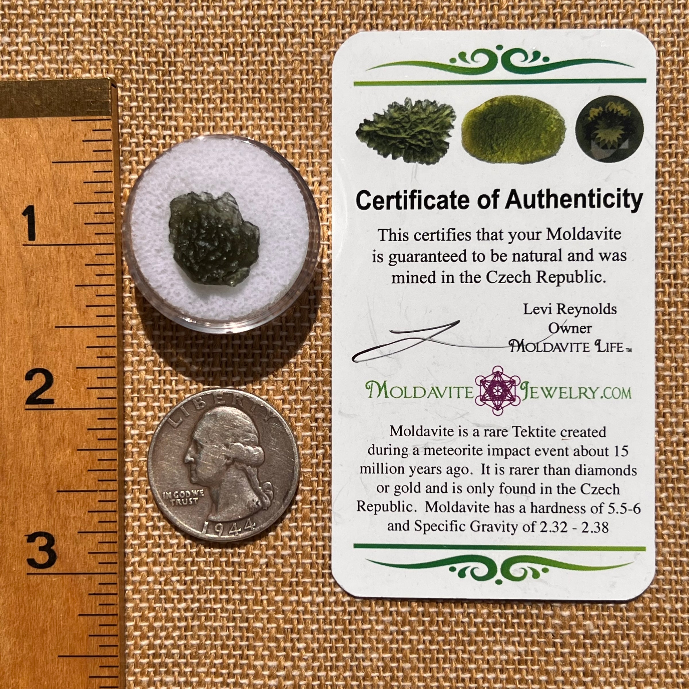 Moldavite 1.2 grams #2072-Moldavite Life