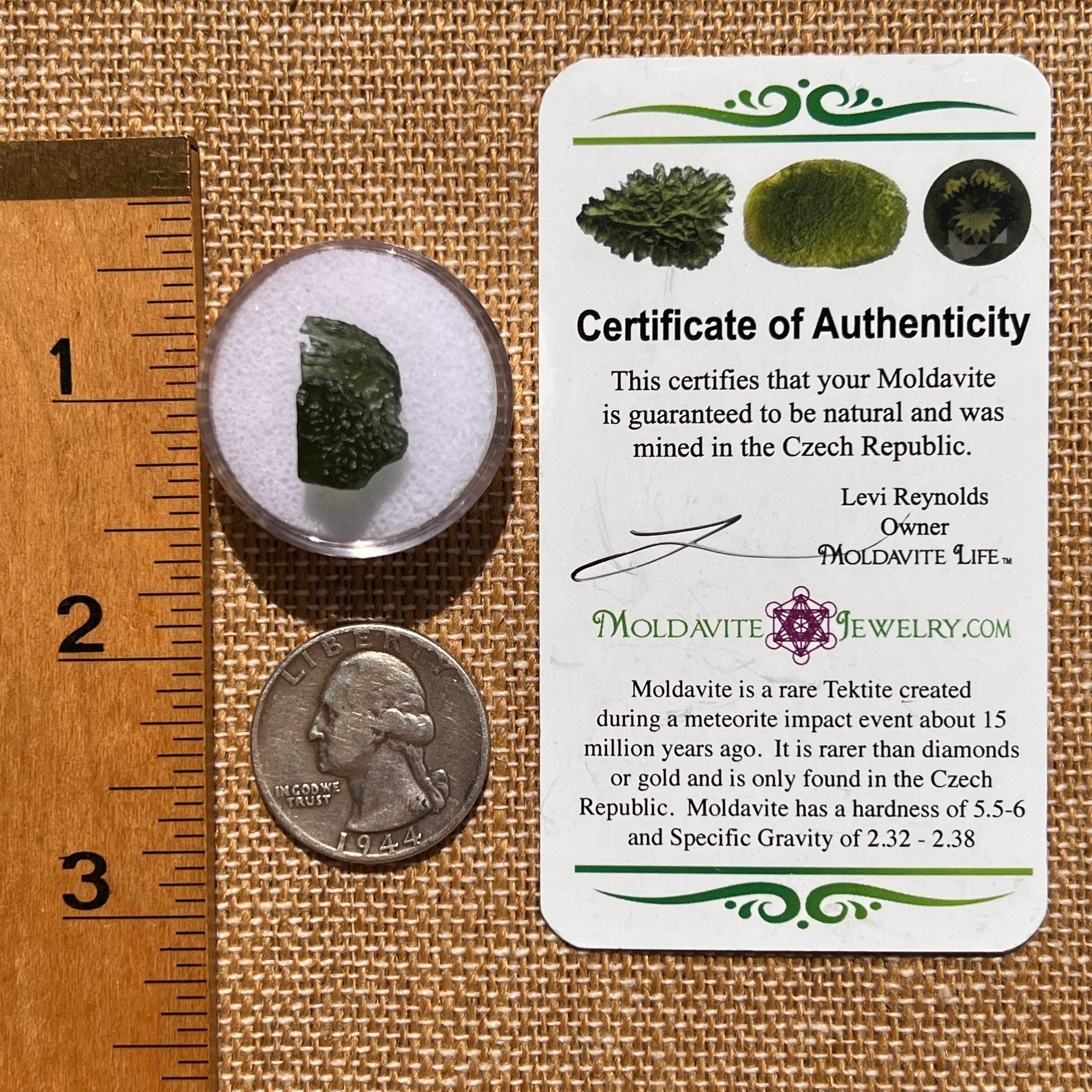 Moldavite 1.2 grams #2073-Moldavite Life