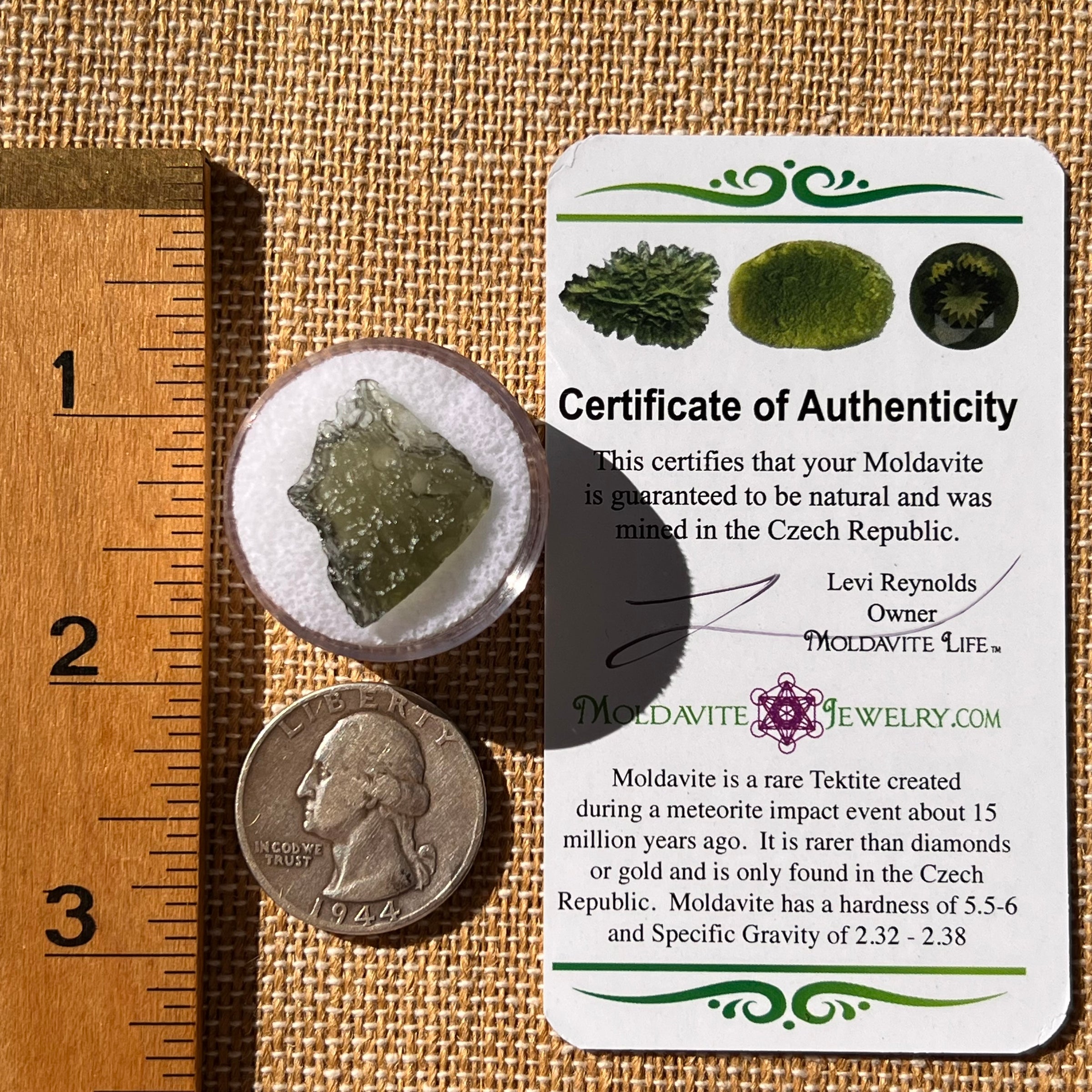Moldavite 1.2 grams #2239-Moldavite Life