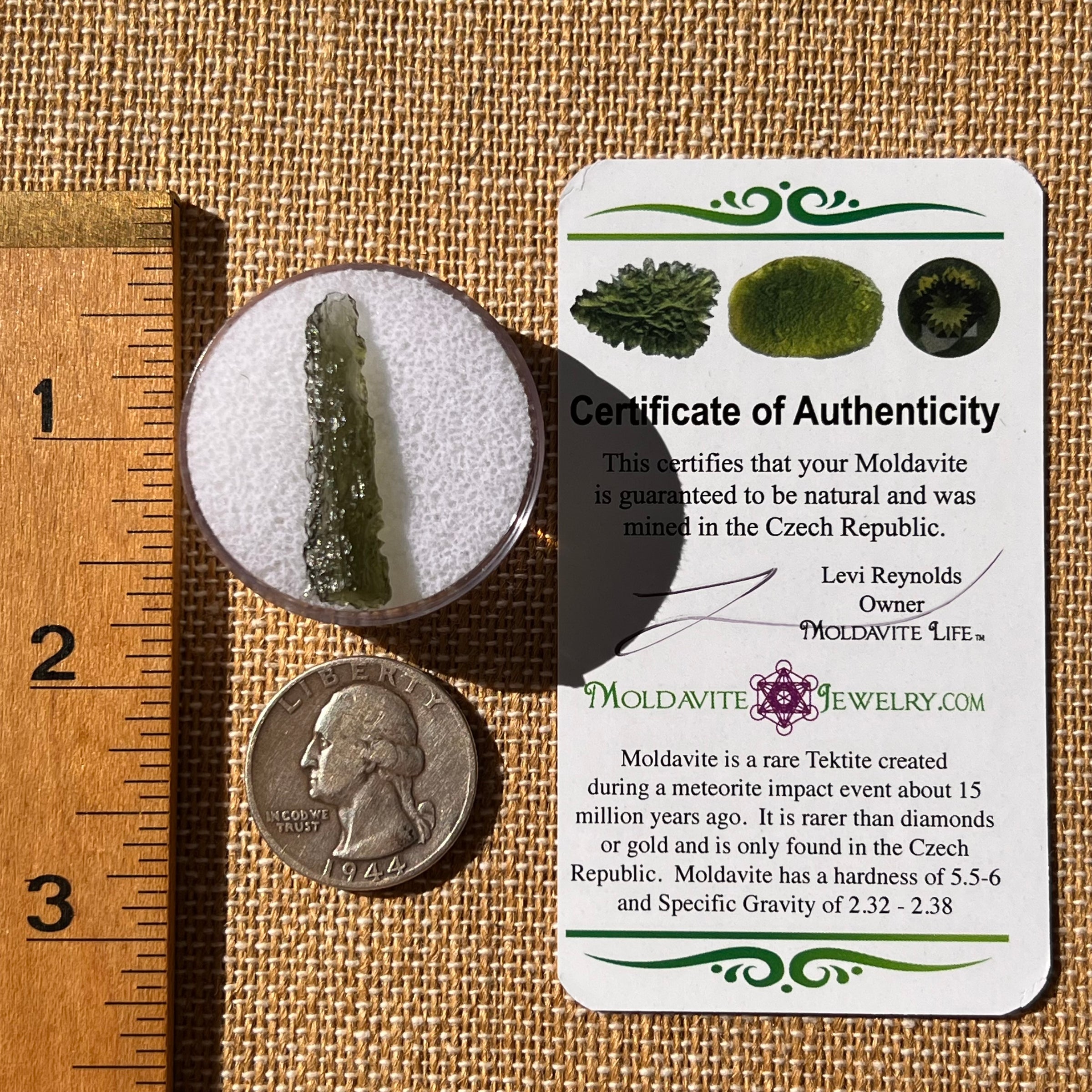 Moldavite 1.2 grams #2323-Moldavite Life
