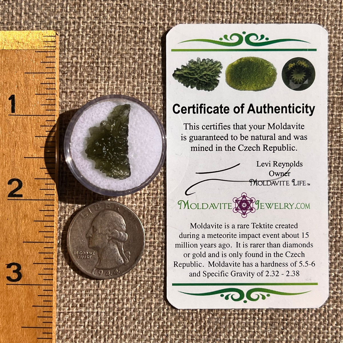 Moldavite 1.2 grams #2335-Moldavite Life