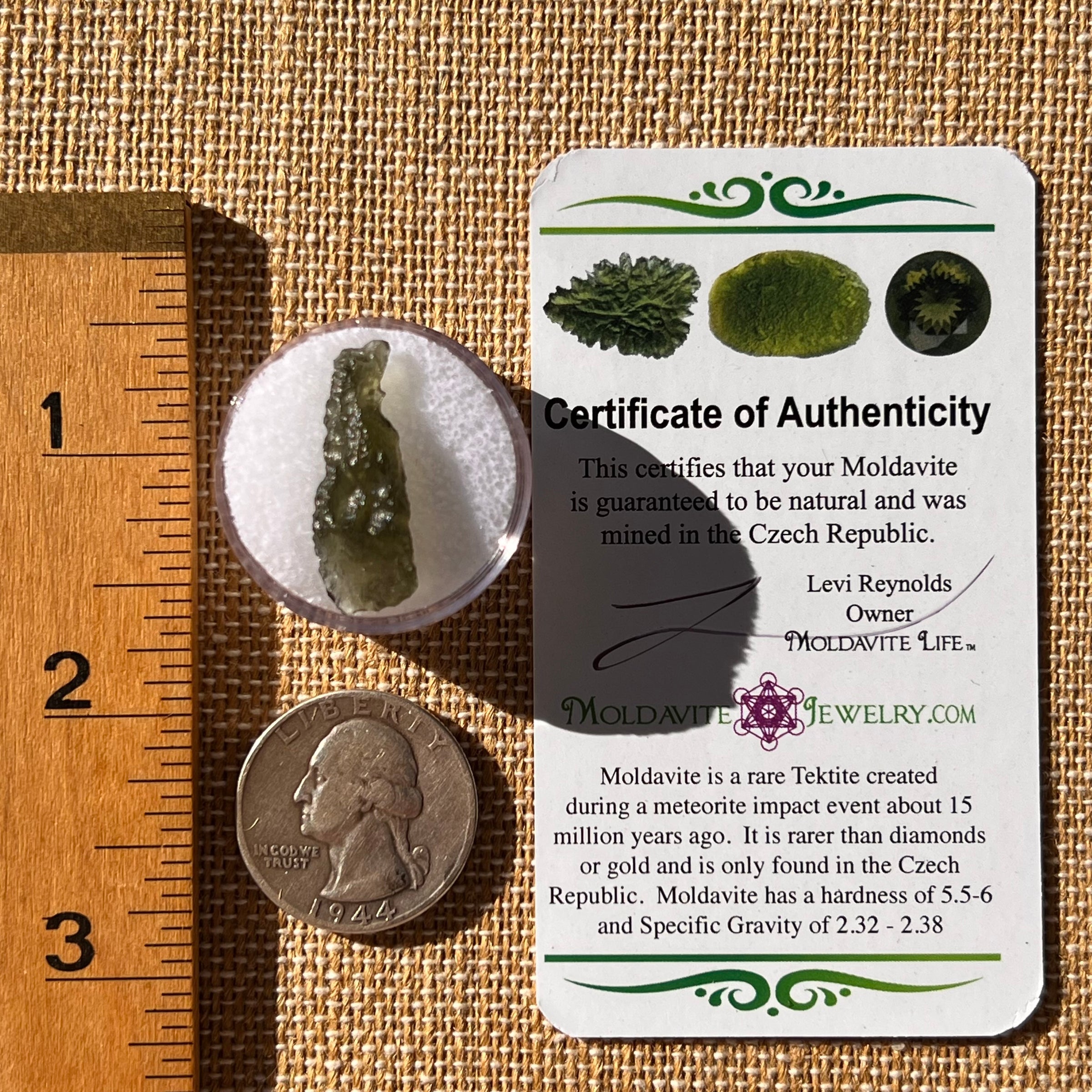 Moldavite 1.3 gram #2281-Moldavite Life