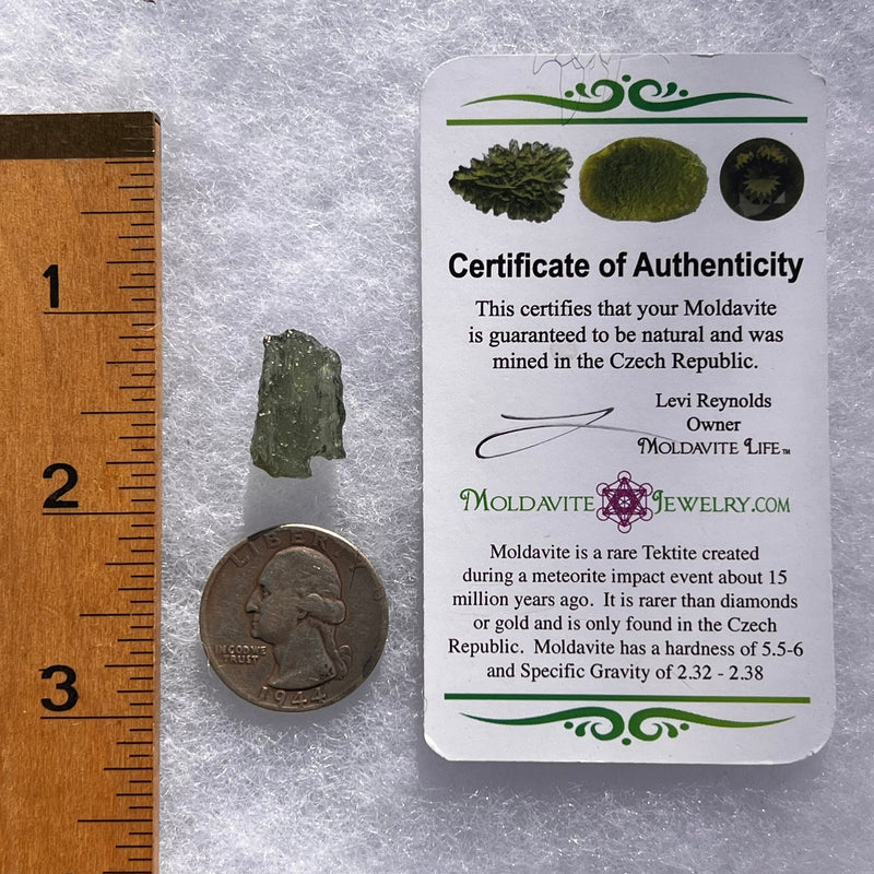 Moldavite 1.3 grams #1760-Moldavite Life