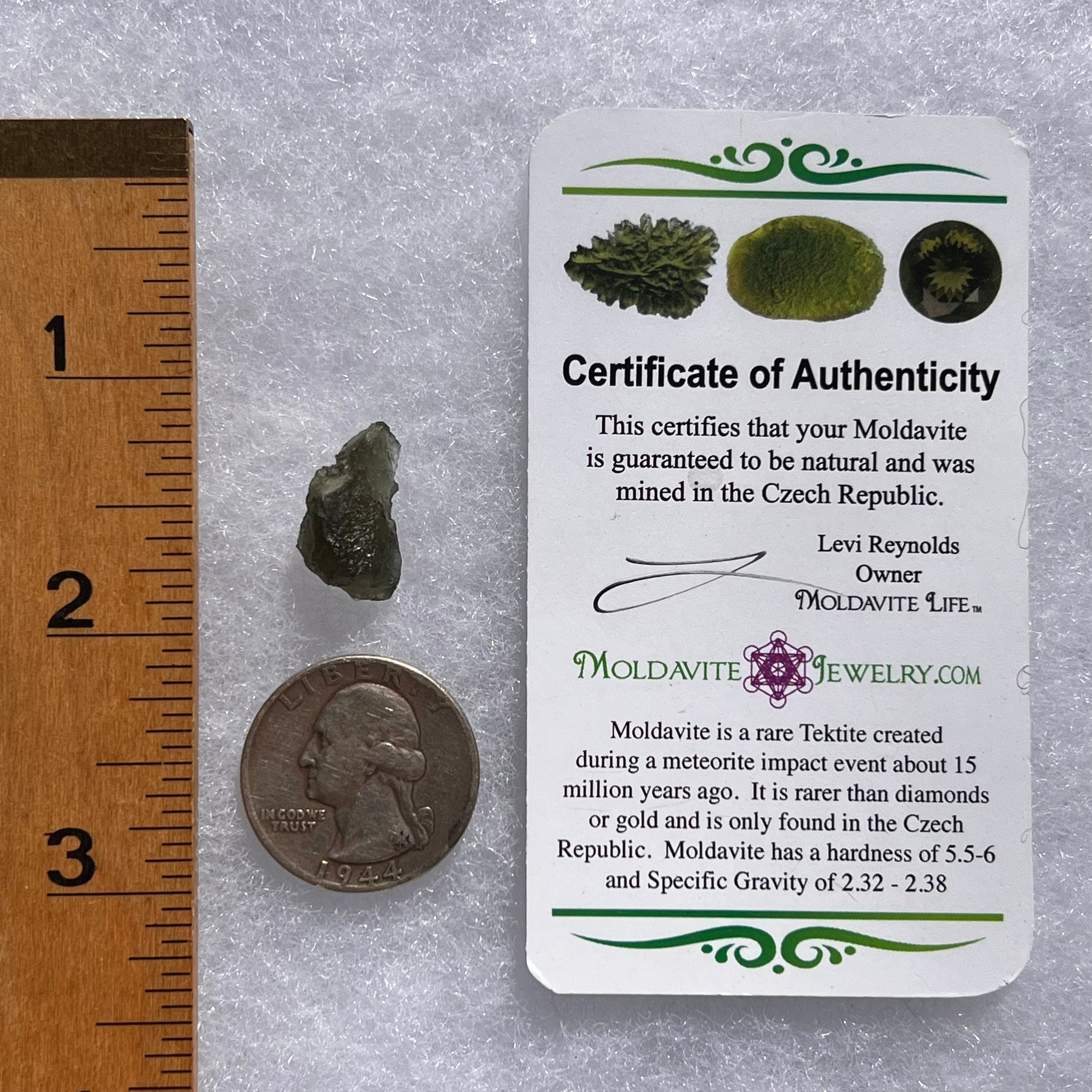 Moldavite 1.3 grams #1784-Moldavite Life