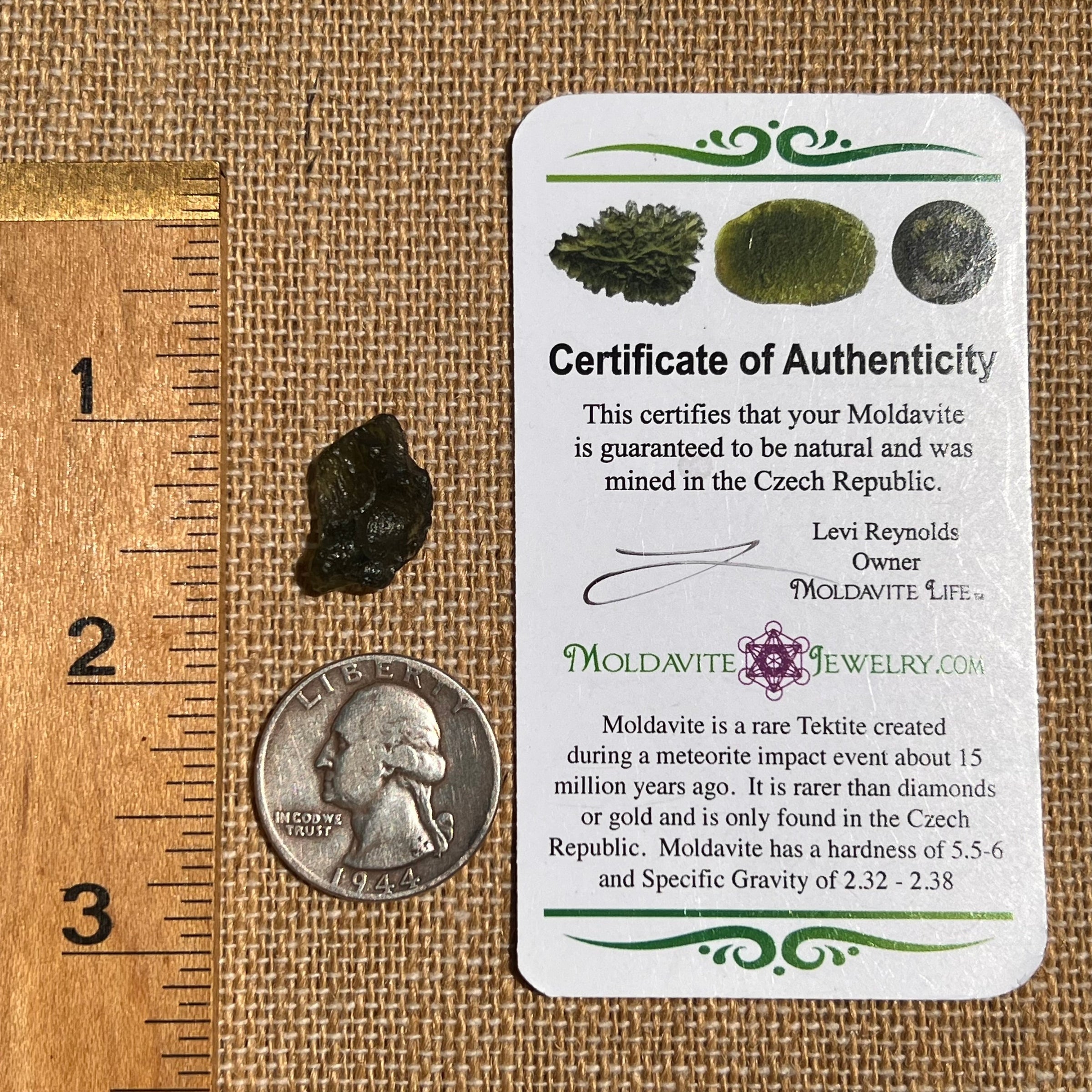 Moldavite 1.3 grams #1816-Moldavite Life