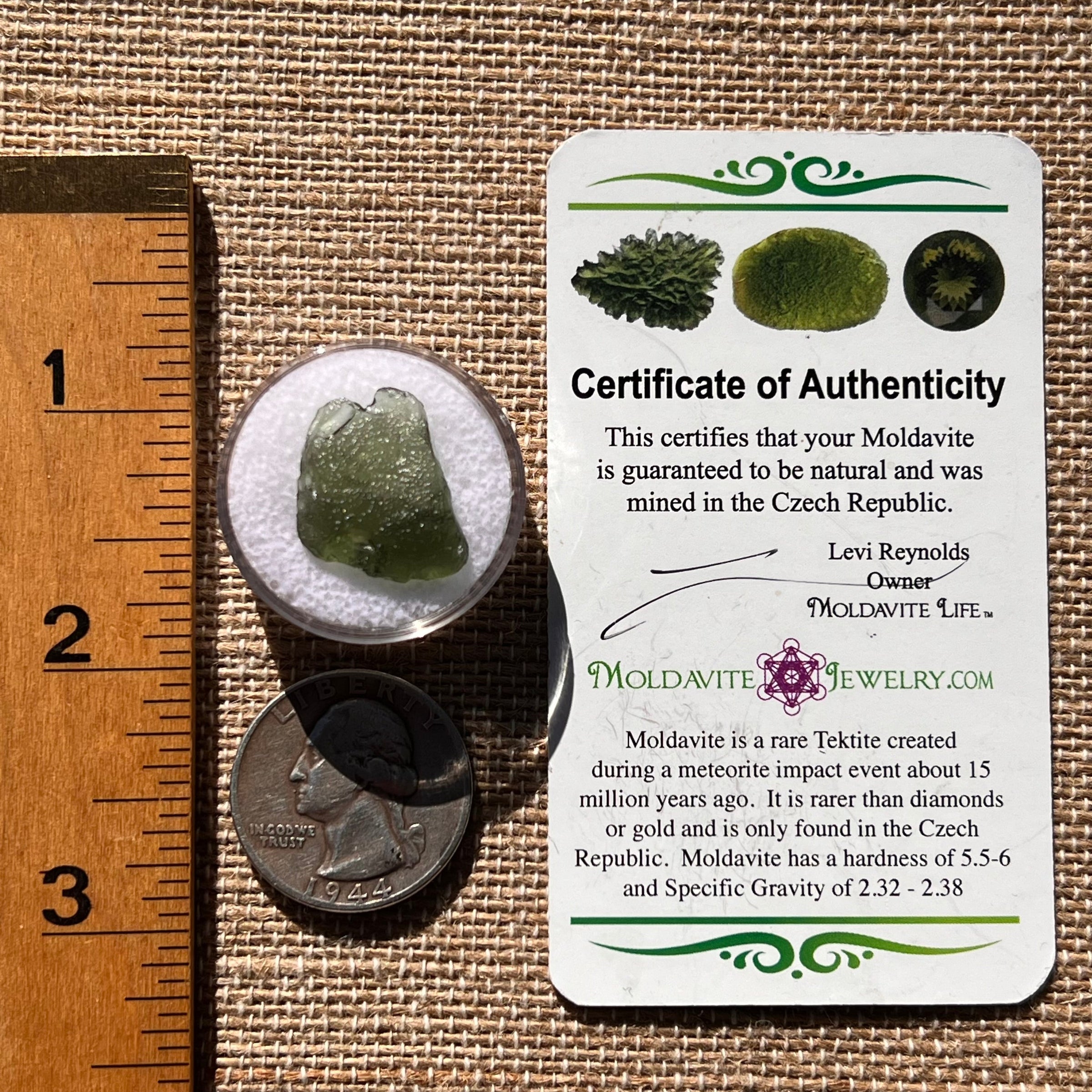 Moldavite 1.3 grams #1902-Moldavite Life
