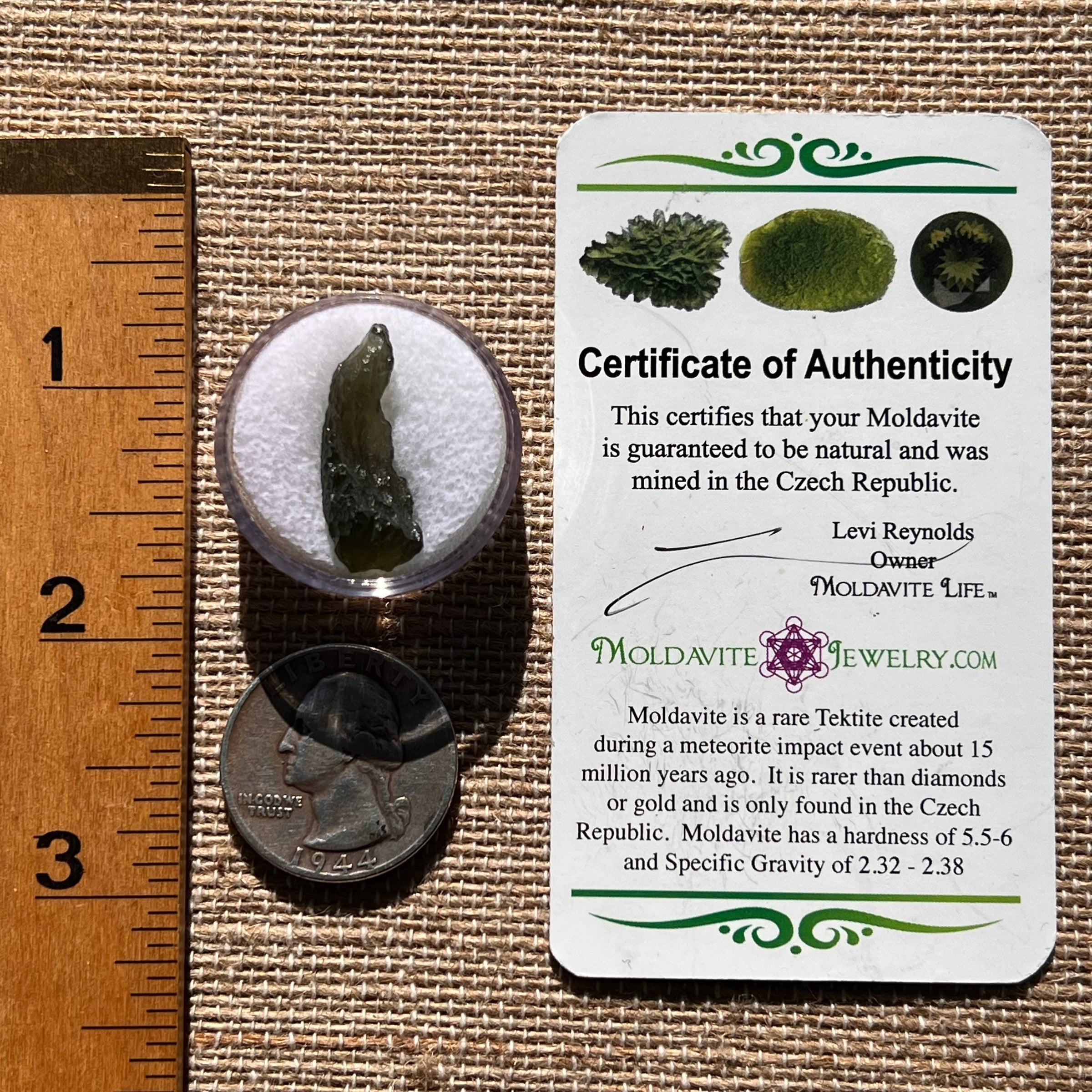 Moldavite 1.3 grams #1912-Moldavite Life