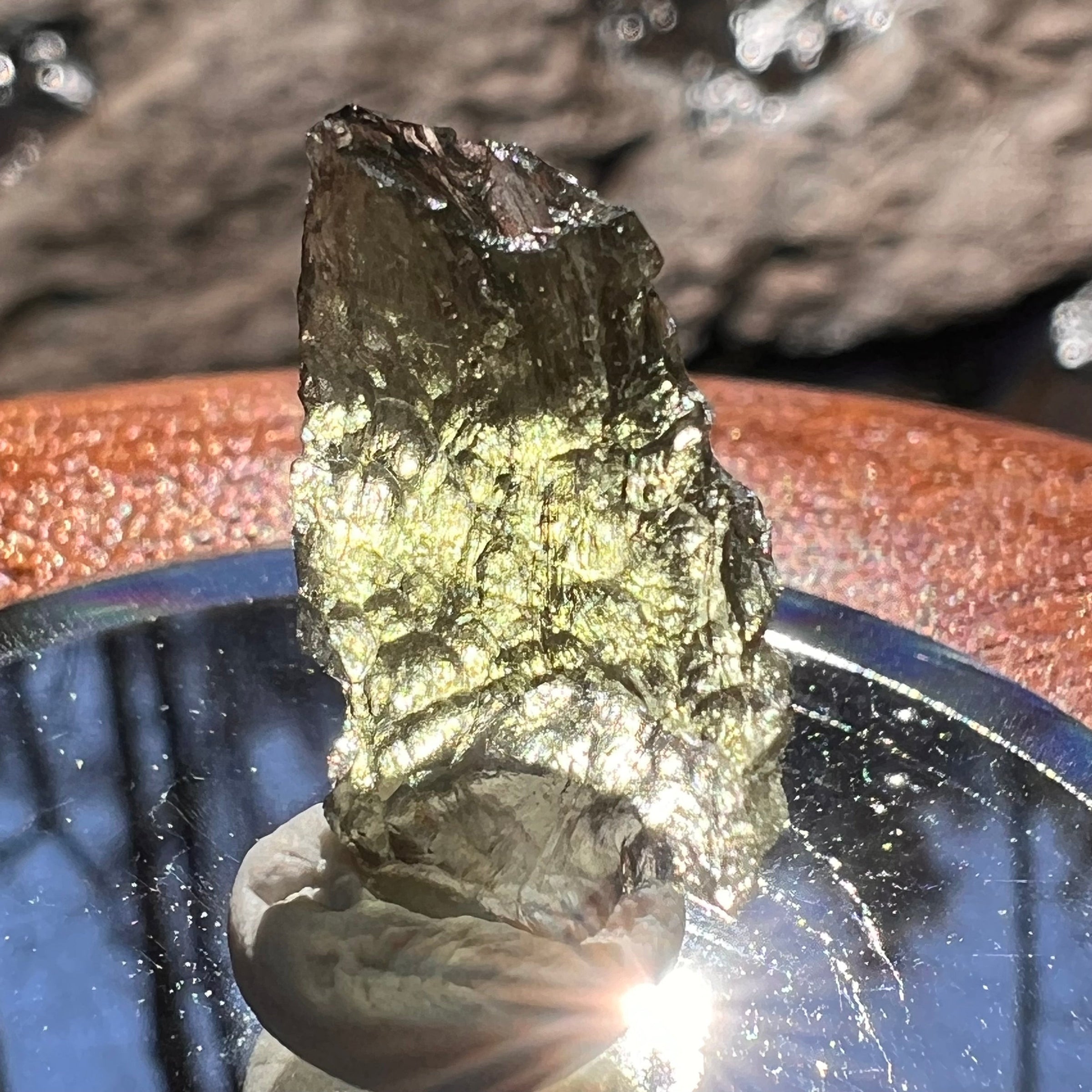 Moldavite 1.3 grams #1923-Moldavite Life