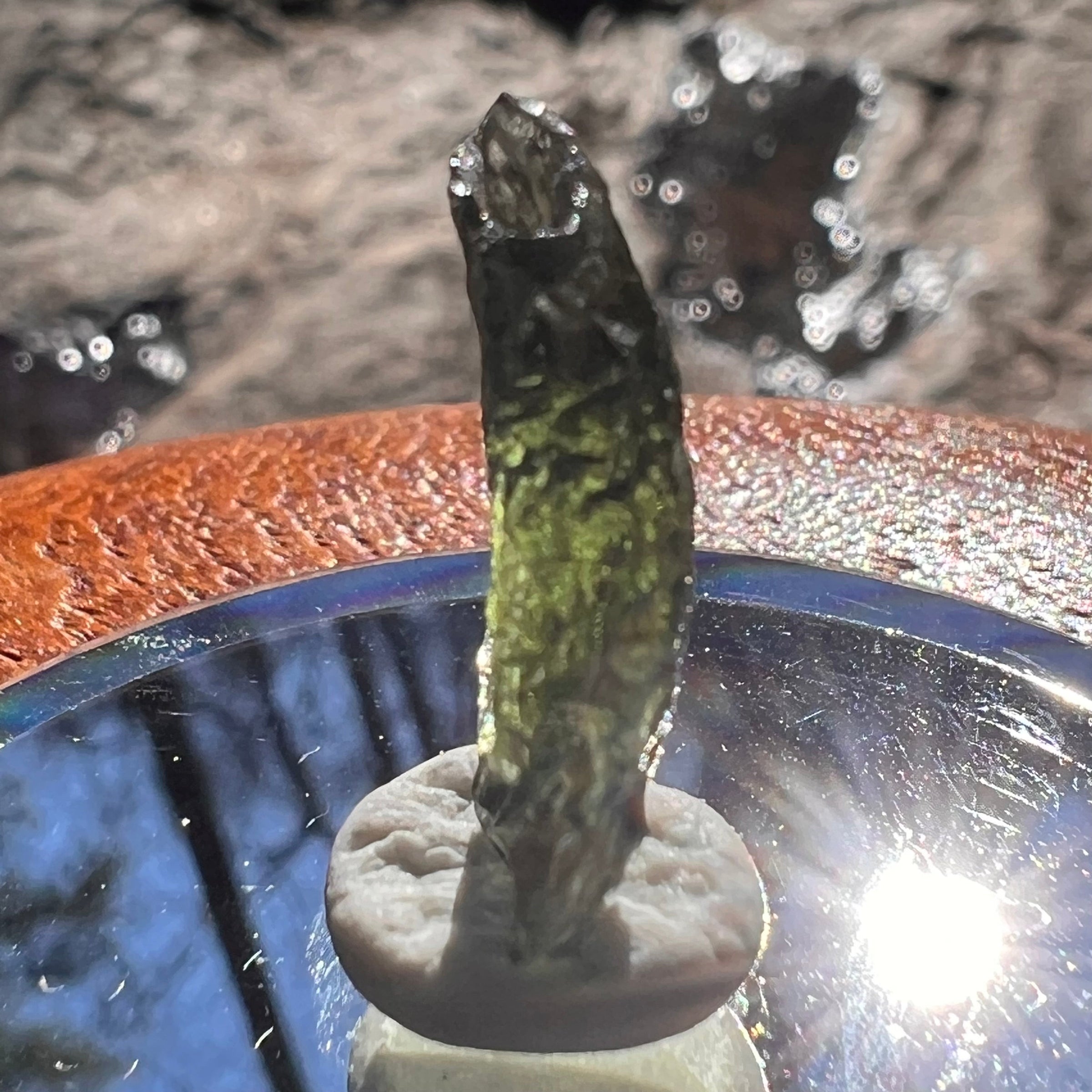 Moldavite 1.3 grams #1923-Moldavite Life