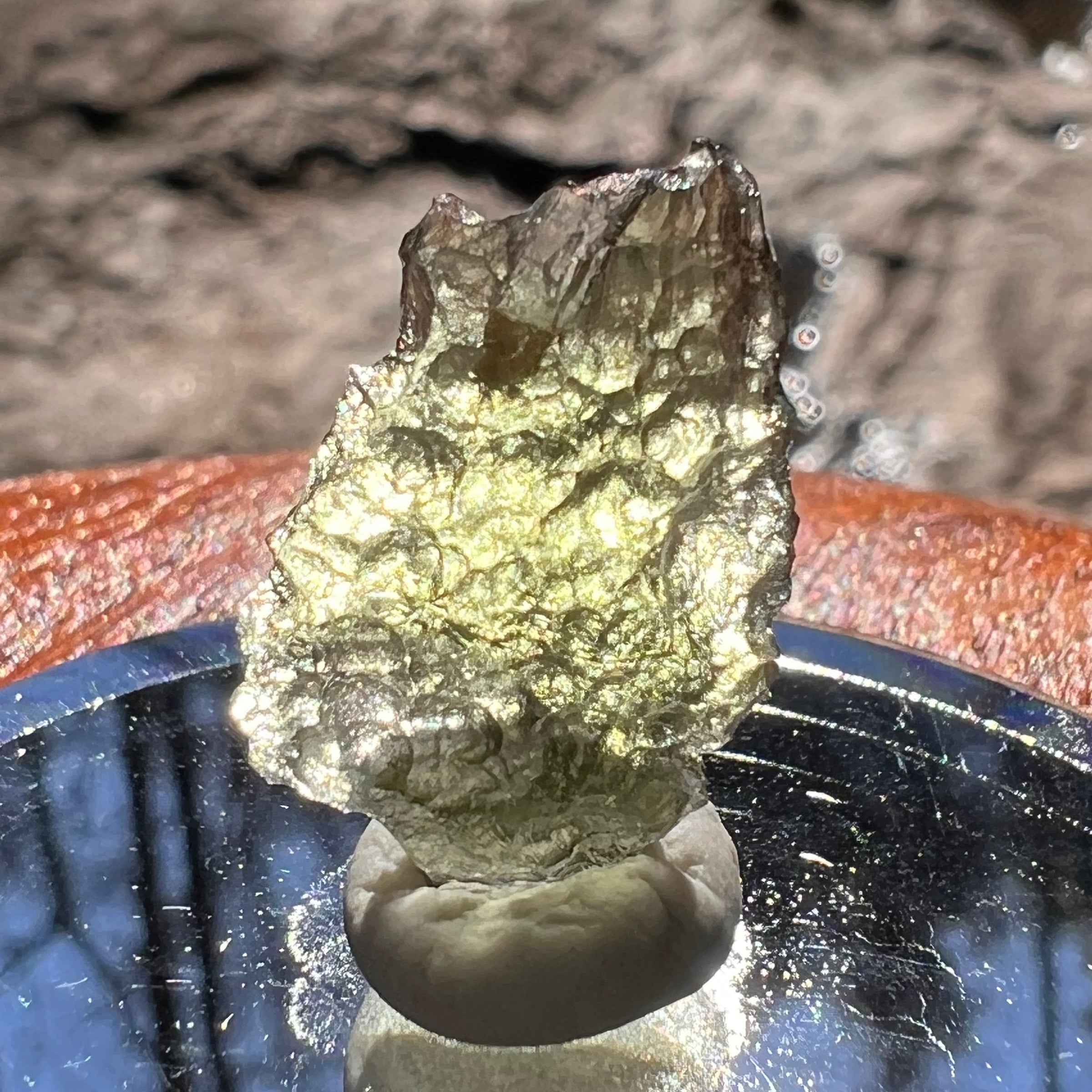 Moldavite 1.3 grams #1923-Moldavite Life