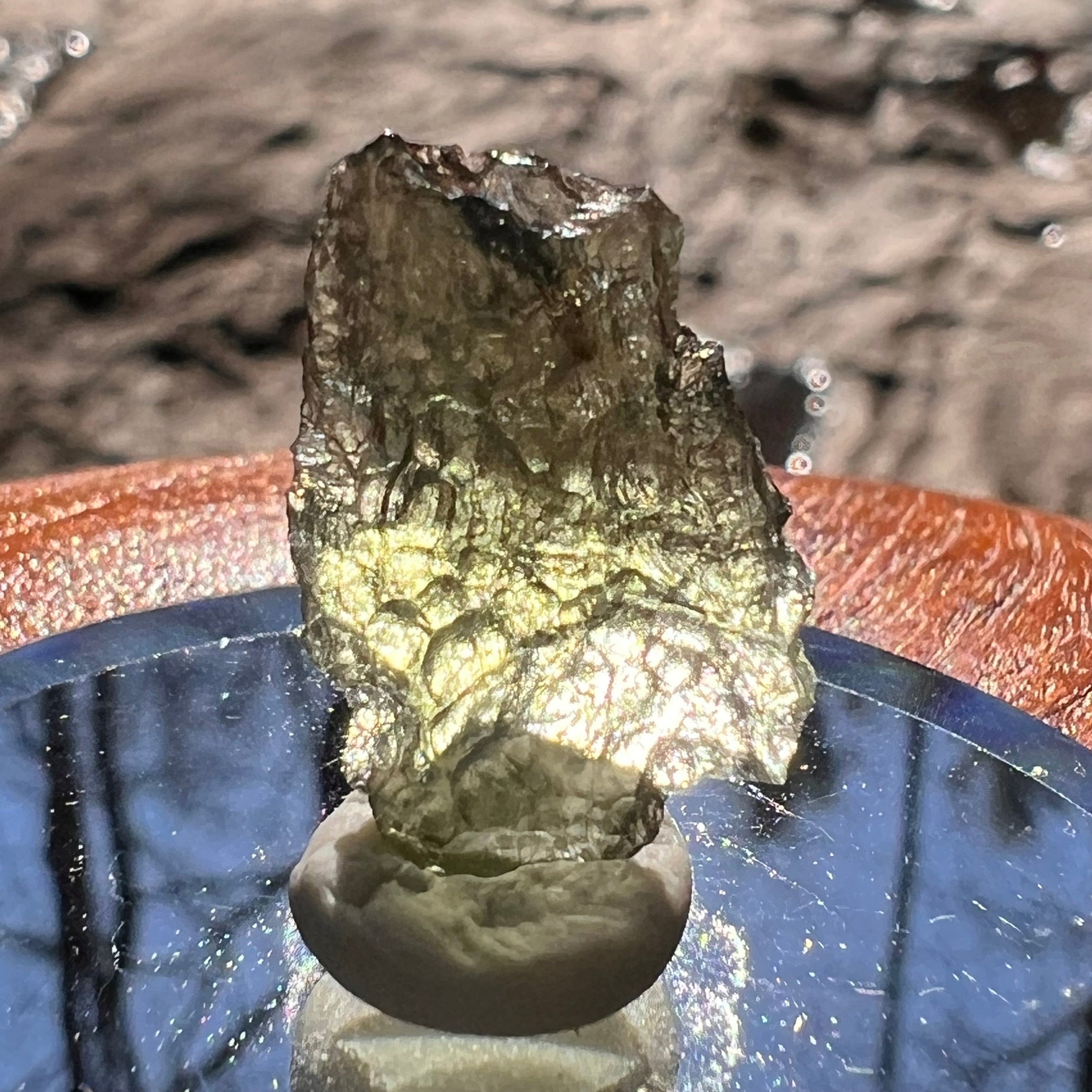 Moldavite 1.3 grams #1923-Moldavite Life