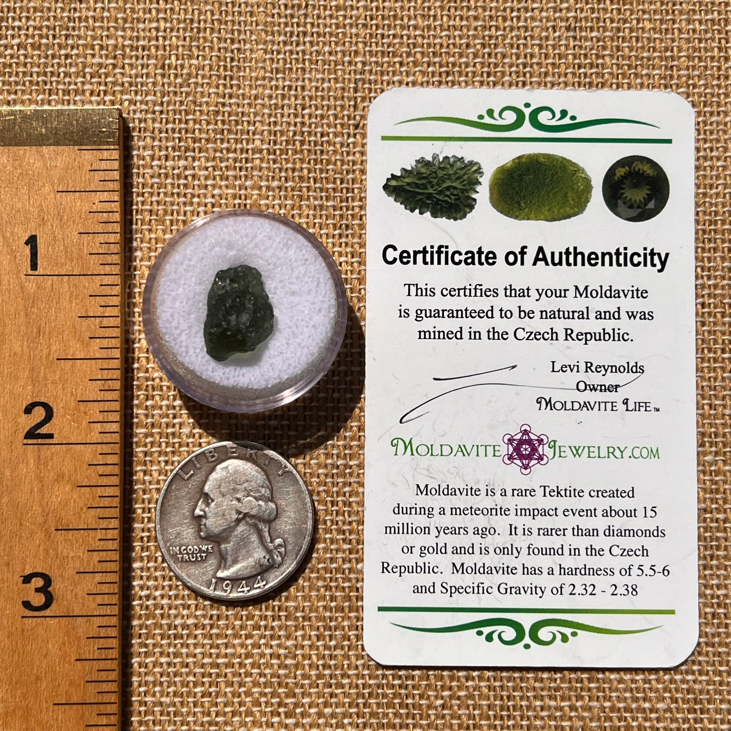 Moldavite 1.3 grams #2026-Moldavite Life